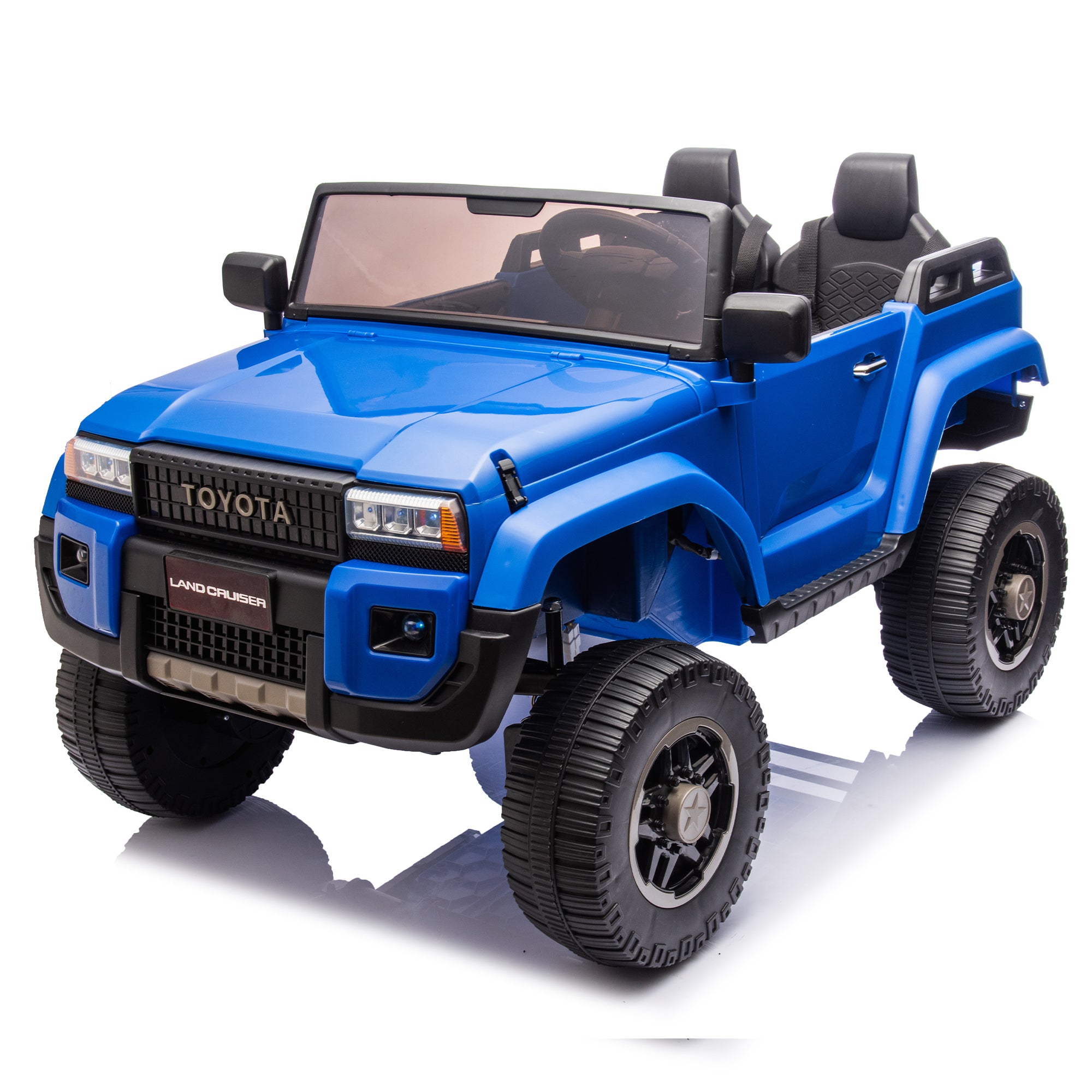 24V Two-Seater Kids Ride On Car W/Parents Remote Control, Licensed Toyota Lc250, 110W Motors, With Shovel, Three-Point Seat Belt, Slow Start, Speed Adjustment, Bluetooth, Music for Kids Aged 3+.