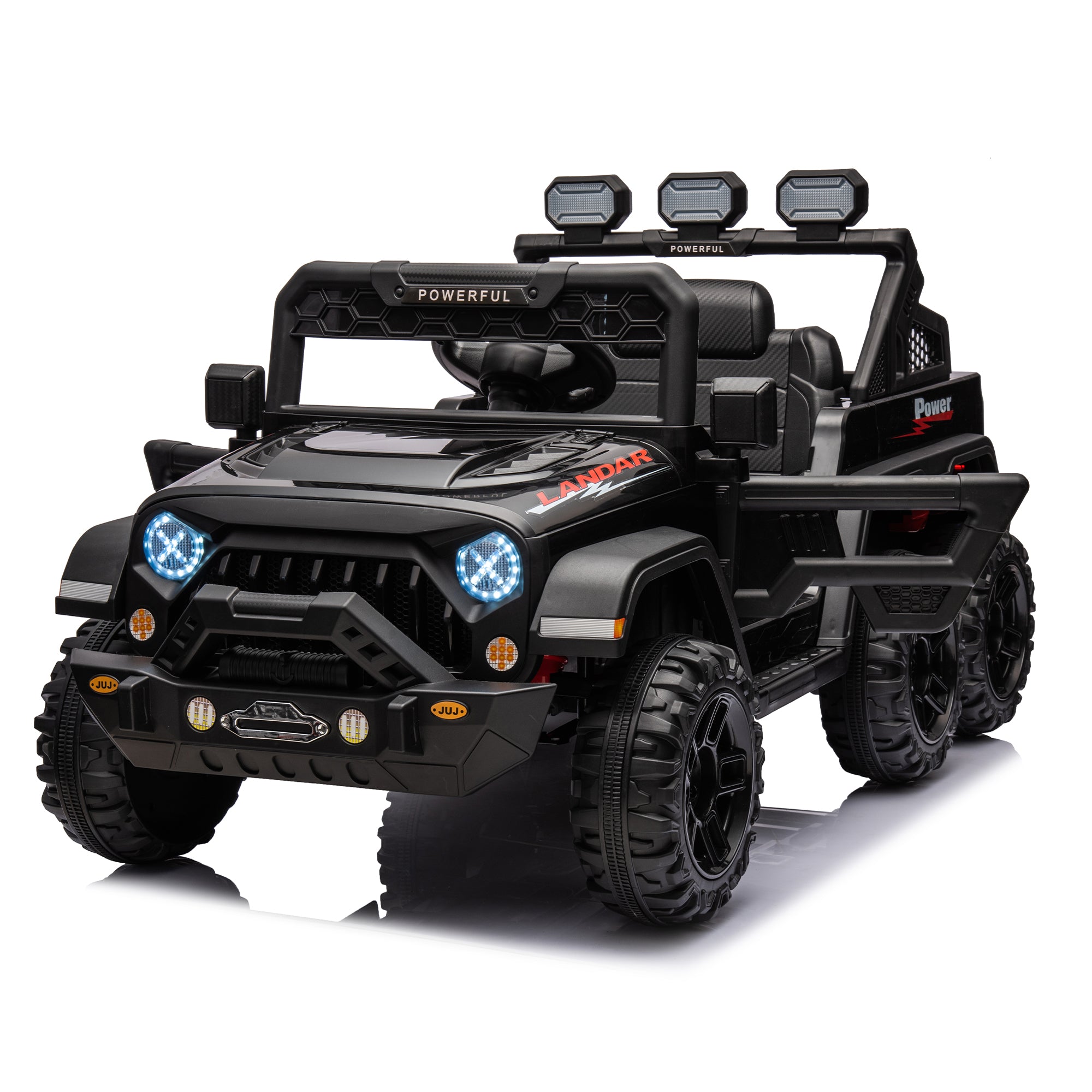 24V Ride On Large Pickup Truck Car for Kids, Ride On 4Wd Toys With Remote Control, Parents Can Assist In Driving, Bluetooth Music Version, Pickup Truck Design With Spacious Storage In The Rear.