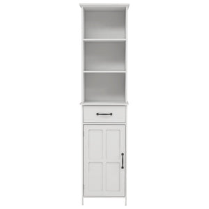 Floor Standing Cabinet With 1 Door And 1 Drawer - White