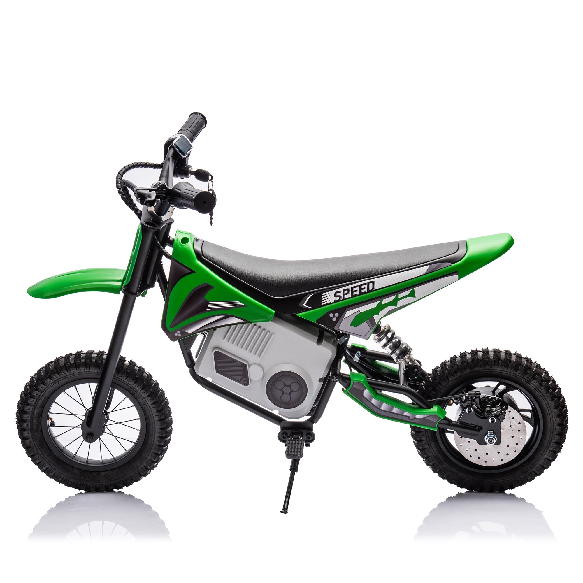 36V Electric Mini Dirt Motorcycle for Kids, 350W Xxxl Motorcycle, Stepless Variable Speed Drive, Disc Brake, No Chain, Steady Acceleration, Horn, Power Display, Rate Display, 176 Pounds for 50M Or More, Age14+