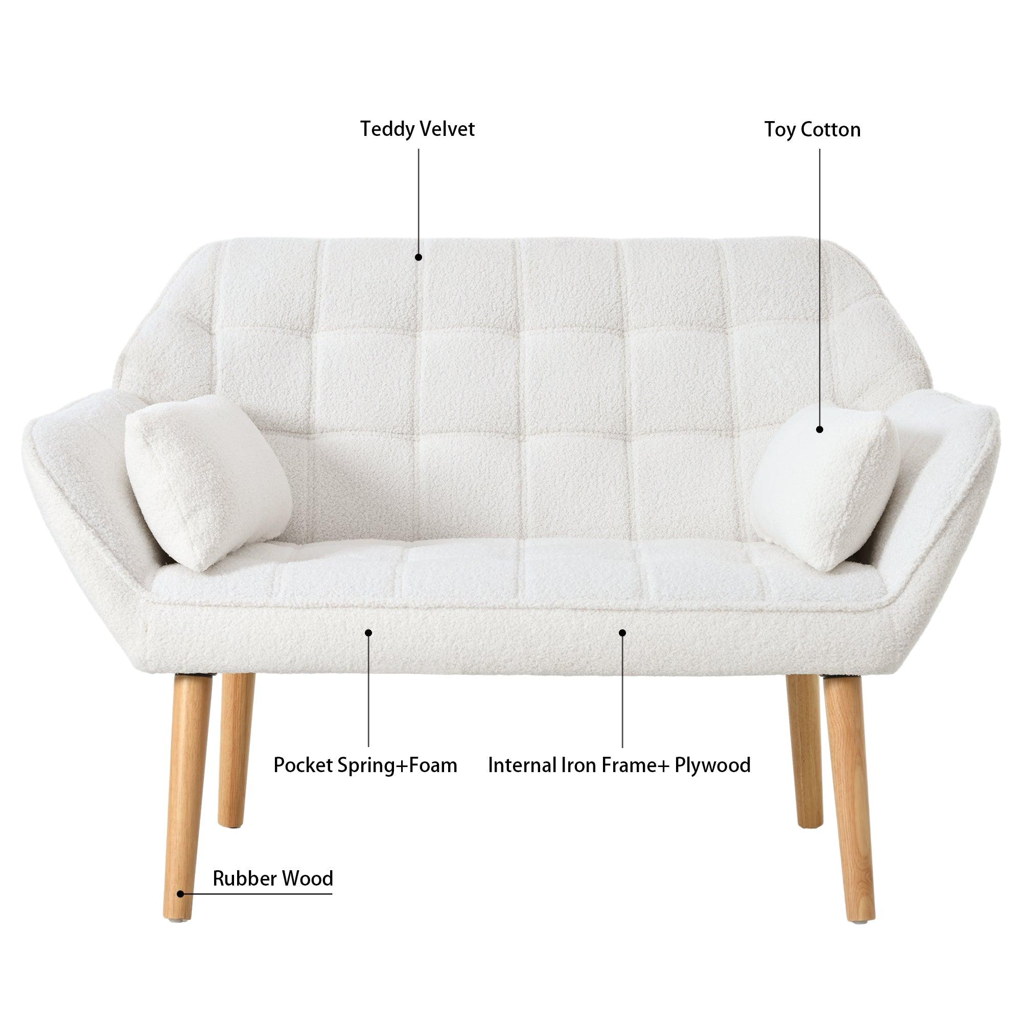 50 " width Loveseat sofa - Ergonomic with pillow