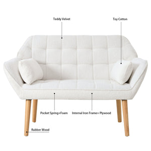 50 " width Loveseat sofa - Ergonomic with pillow