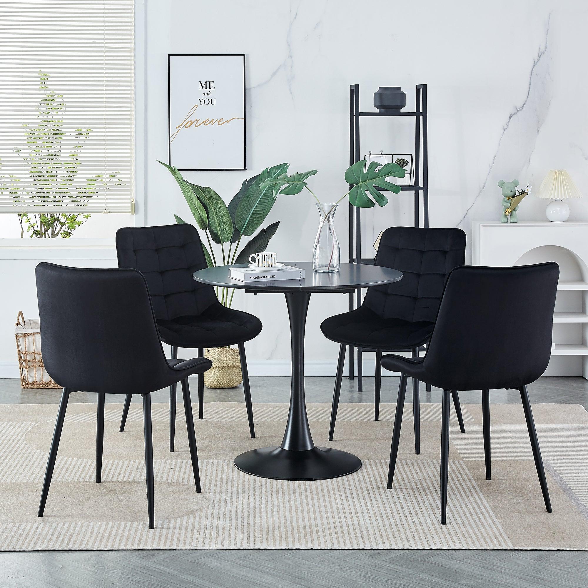 Dining Chair 2PCS（BLACK），Modern style，New technology，Suitable for restaurants, cafes, taverns, offices, living rooms, reception rooms.Simple structure, easy installation.