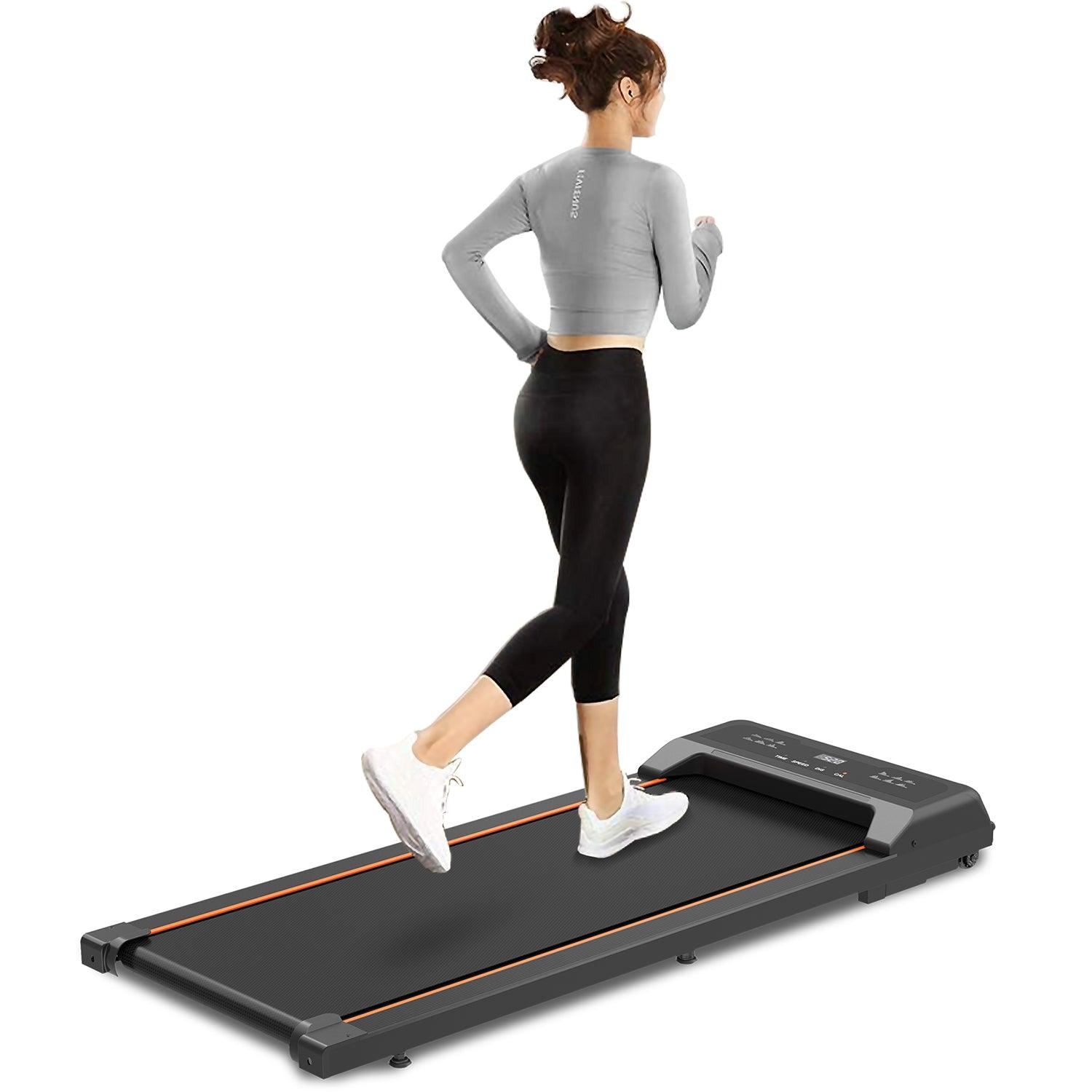 🆓🚛 Walking Pad Under Desk Treadmill, Led Display & Remote Control Portable Treadmill for Home & Office, 2.5Hp 265Lbs