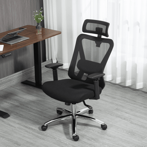 Ergonomic Office Desk Chair, Mesh High Back Computer Chair with Adjustable 3D Headrest & Lumbar Support & Flip-Up Arms Executive/Home/Study/Work Office Desk Chairs with Wheels