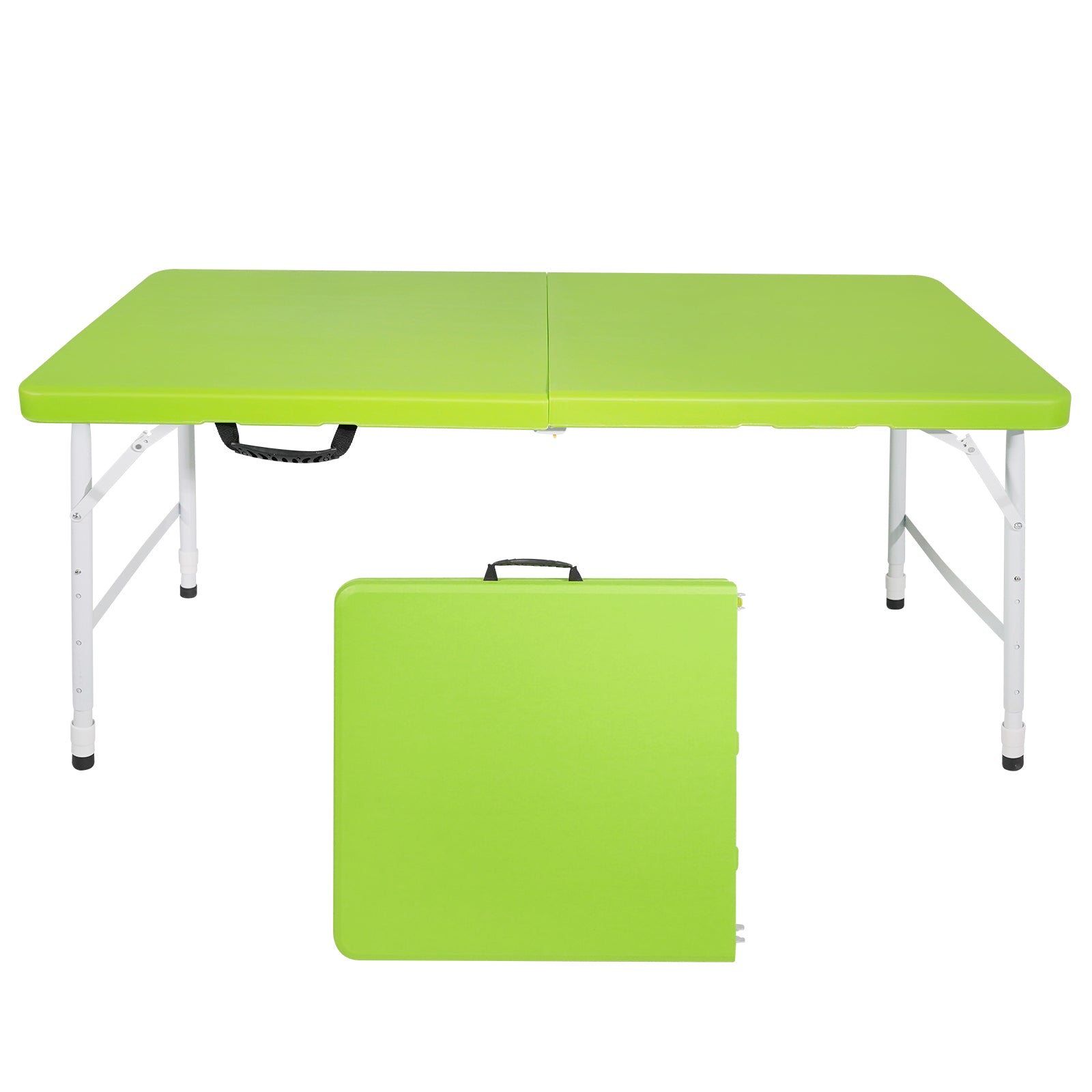 🆓🚛 4Ft Green Portable Folding Table Indoor & Outdoor Maximum Weight 135Kg Foldable Table for Camping