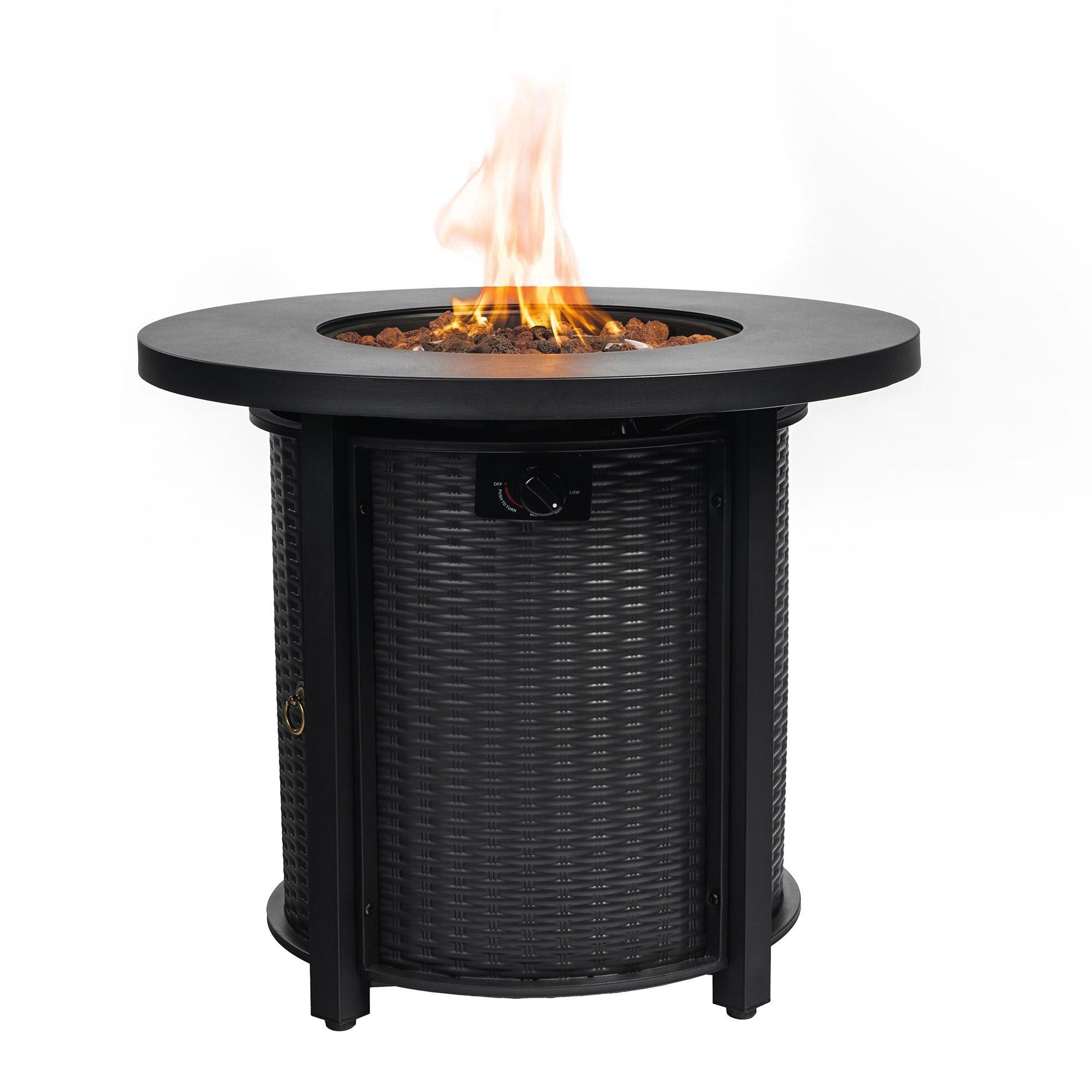 🆓🚛 30" Propane Round Fire Table 40000BTU Propane Fire Pit Table