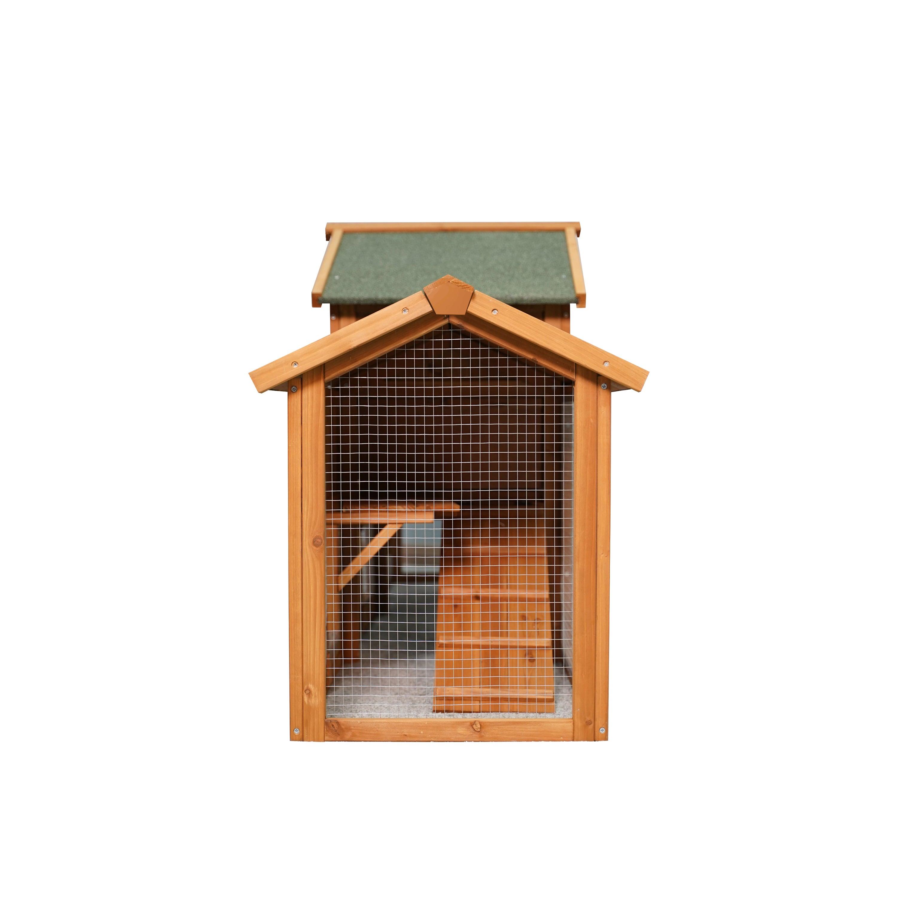 79.5" Extra Large Bunny Cage With 2 Runs House Small Animal Habitats For Guinea Pigs Hamster Removable Tray Two Tier Waterproof Roof Pet Supplies Cottage Poultry Pen Enclosure