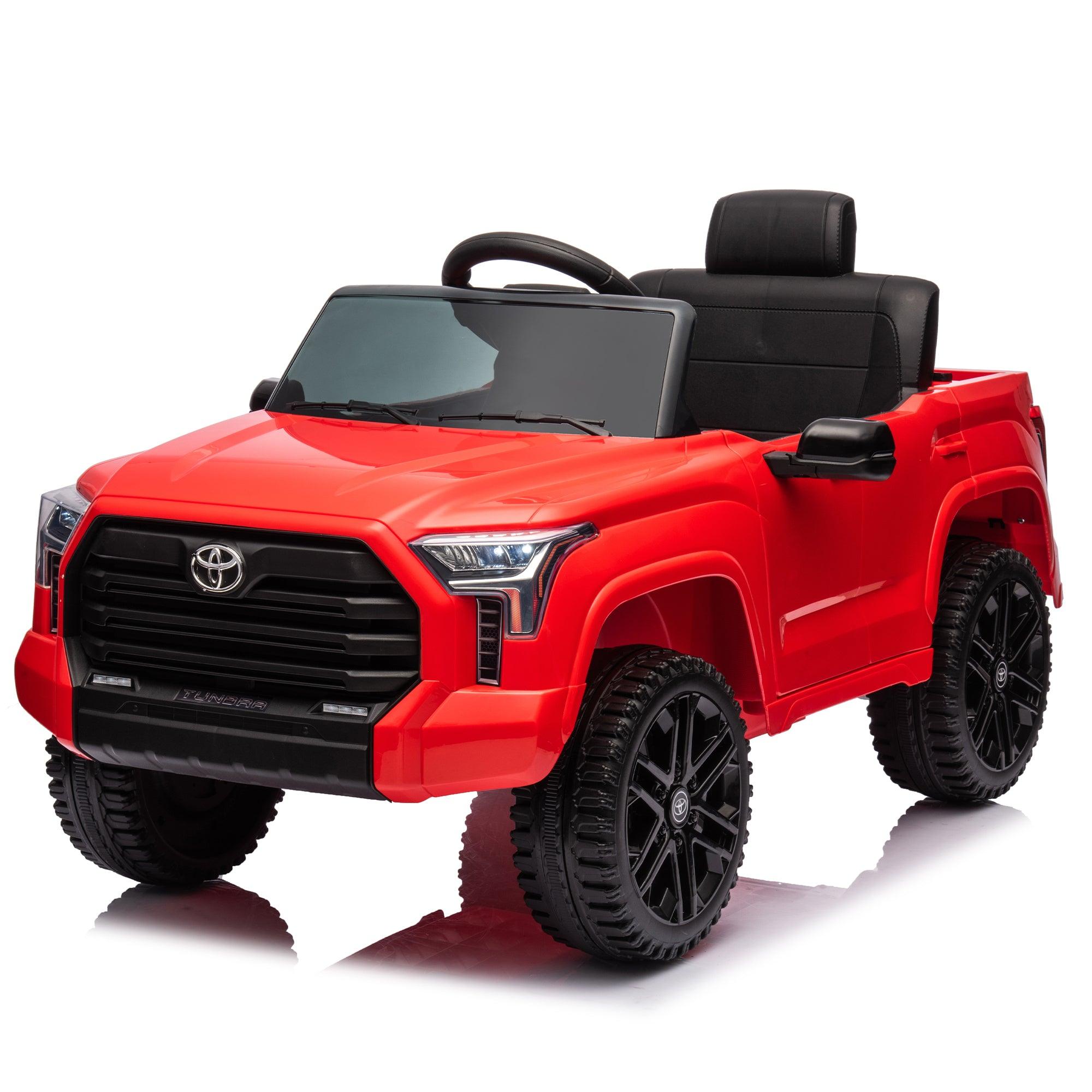 🆓🚛 Officially Licensed Toyota Tundra Pickup, Electric Pickup Car Ride On for Kid, 12V Electric Ride On Toy, 2.4G W/Parents Remote Control, Electric Car for Kids, Three Speed Adjustable, Power Display