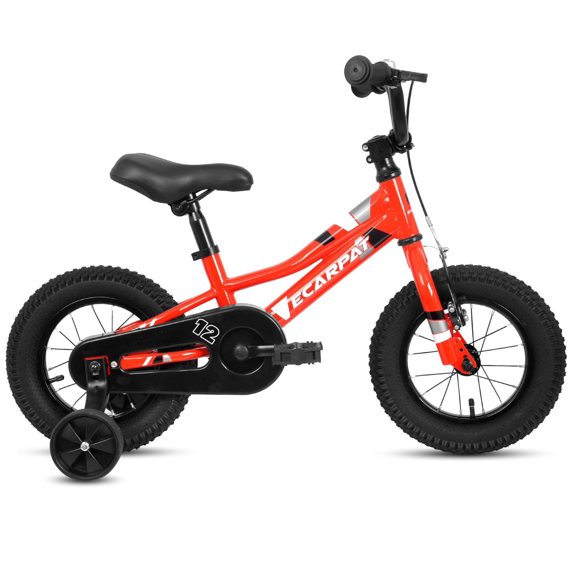 🆓🚛 Kids' Bike 12 Inch Wheels, 1-Speed Boys Girls Child Bicycles For2-3Years, With Removable Training Wheels Baby Toys, Front V Brake, Rear Holding Brake