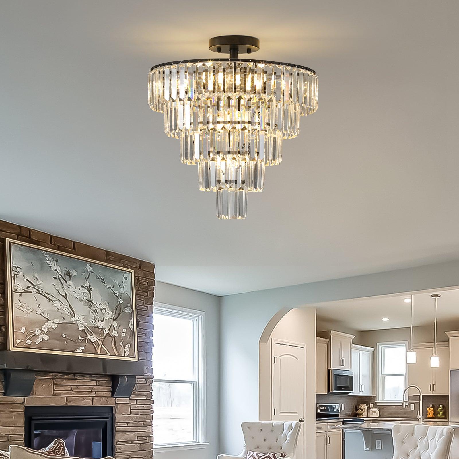 🆓🚛 Large Crystal Chandelier, Modern Style Chandelier, Dining Room, Living Room, Bedroom