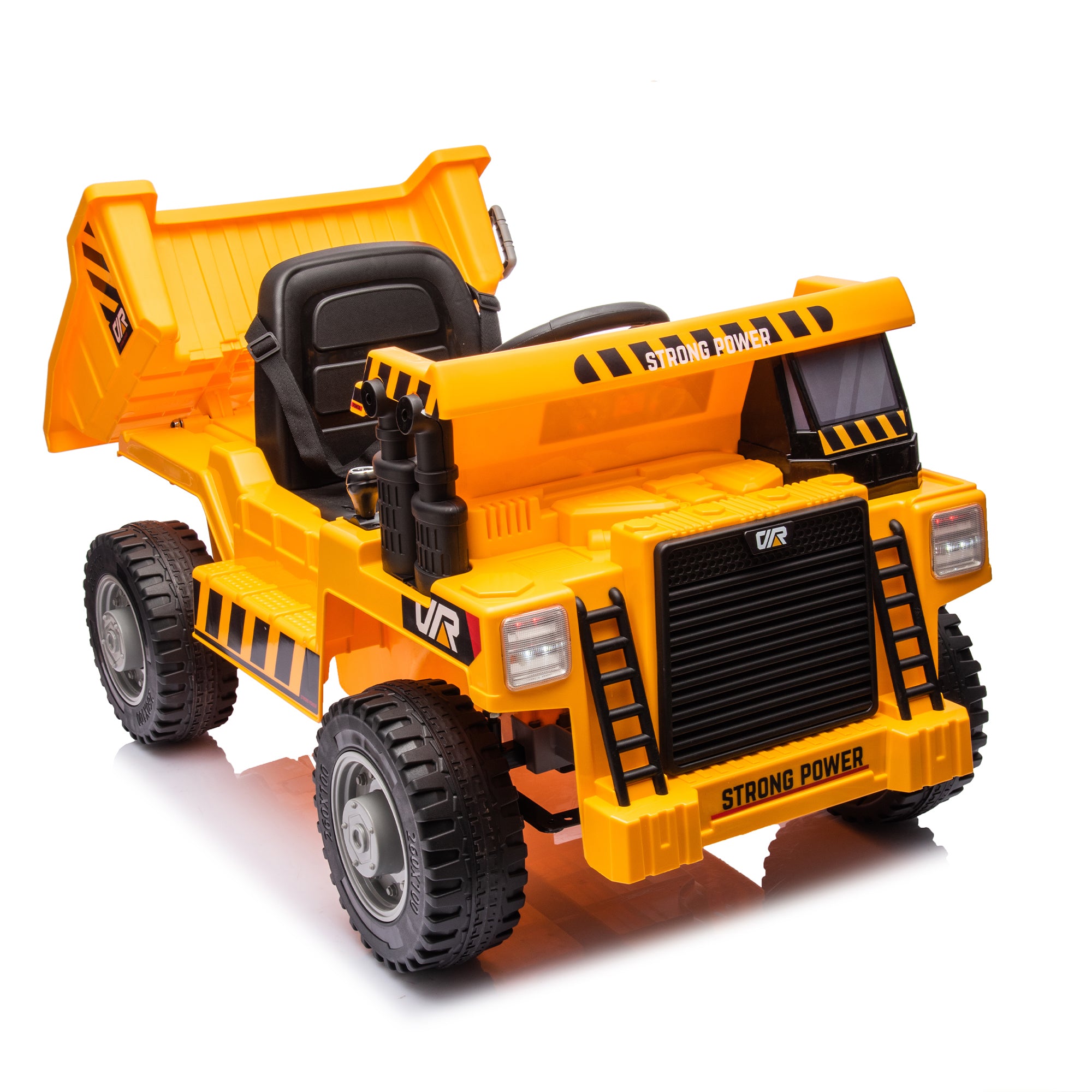 🆓🚛 Ride On Dump Truck, 12V Ride On Car With Parents Control, Electric Dump Bed and Extra Shovel, Phone Stand, Three-Point Seat Belt, Easy Installation, Age 3+, Mp3, Music, Bluetooth, USB, Yellow