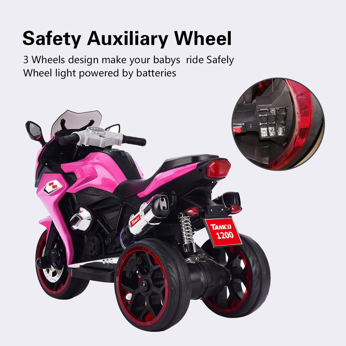 Tamco 12V Kids Electric Motorcycle/ Ride On Motorcycle, Girls Motorcycle, Children Battery Motor Bikes Rechargeable 3 Wheels Ride On Kids Electric Motorcycle With Light Wheels /Electric Ride On Car