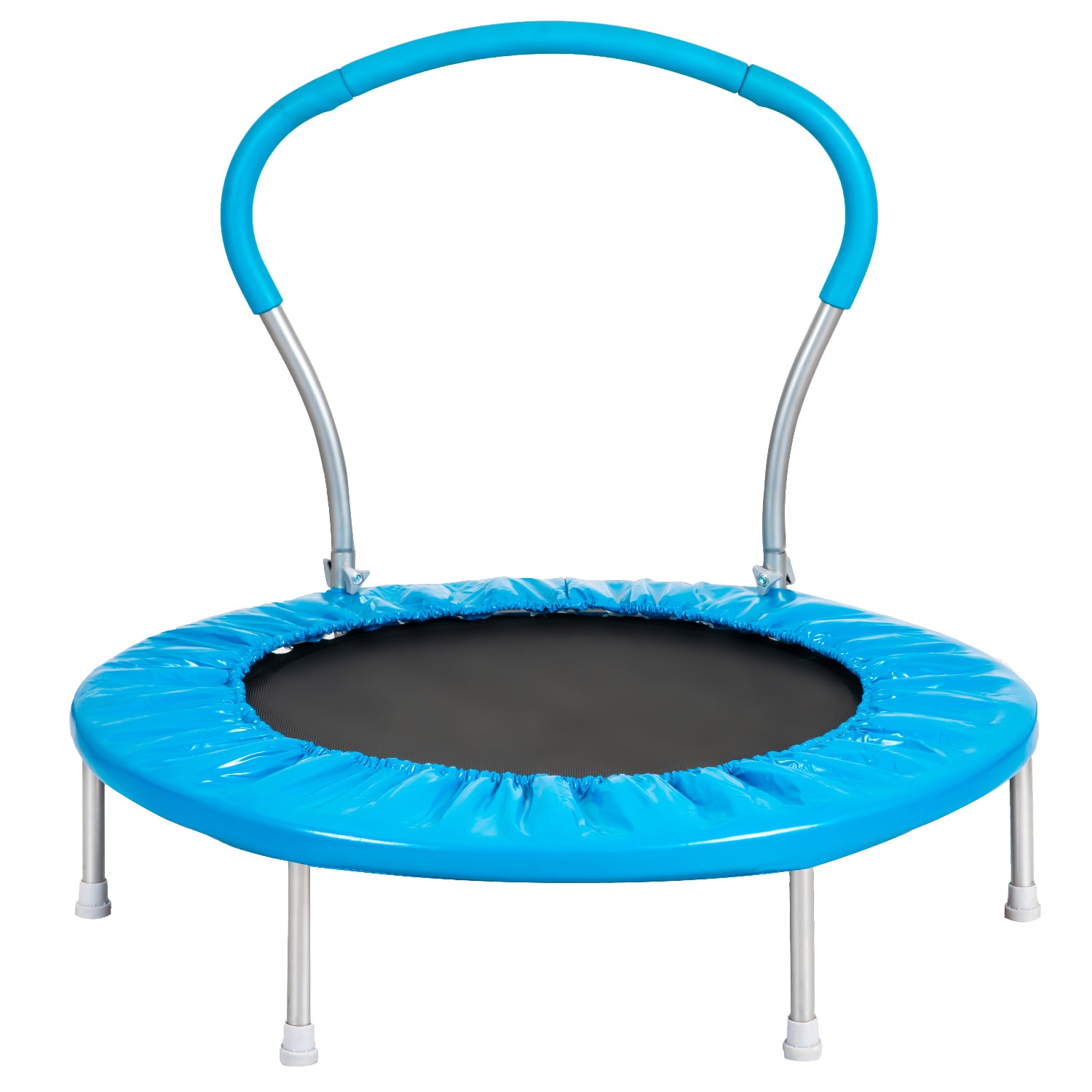 🆓🚛 36" Trampoline With Handle(Bl)-Metal, Blue