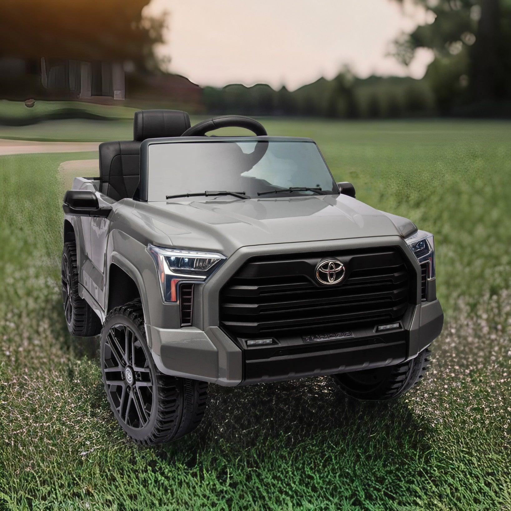 🆓🚛 Officially Licensed Toyota Tundra Pickup, Electric Pickup Car Ride On for Kid, 12V Electric Ride On Toy, 2.4G W/Parents Remote Control, Electric Car for Kids, Three Speed Adjustable, Power Display