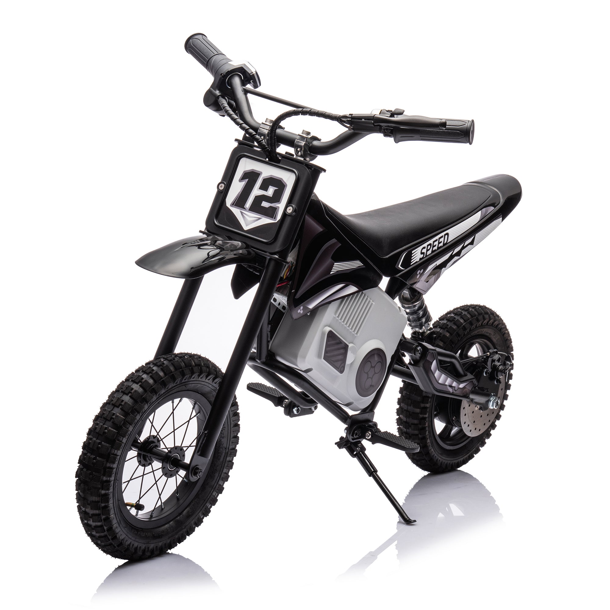 36V Electric Mini Dirt Motorcycle for Kids, 350W Xxxl Motorcycle, Stepless Variable Speed Drive, Disc Brake, No Chain, Steady Acceleration, Horn, Power Display, Rate Display, 176 Pounds for 50M Or More, Age14+