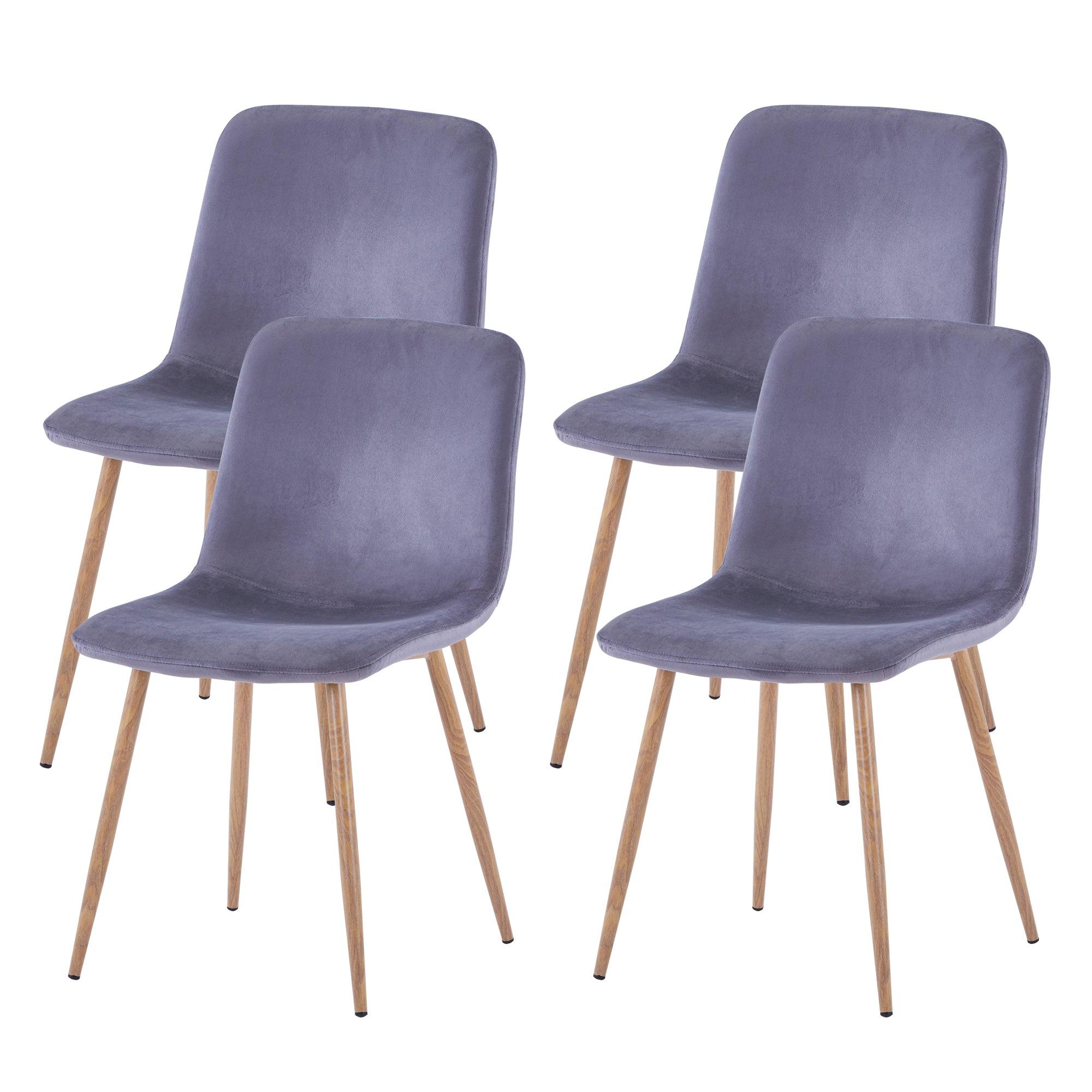 Dining Chair 4PCS（GRAY），Modern style，New technology.Suitable for restaurants, cafes, taverns, offices, living rooms, reception rooms.