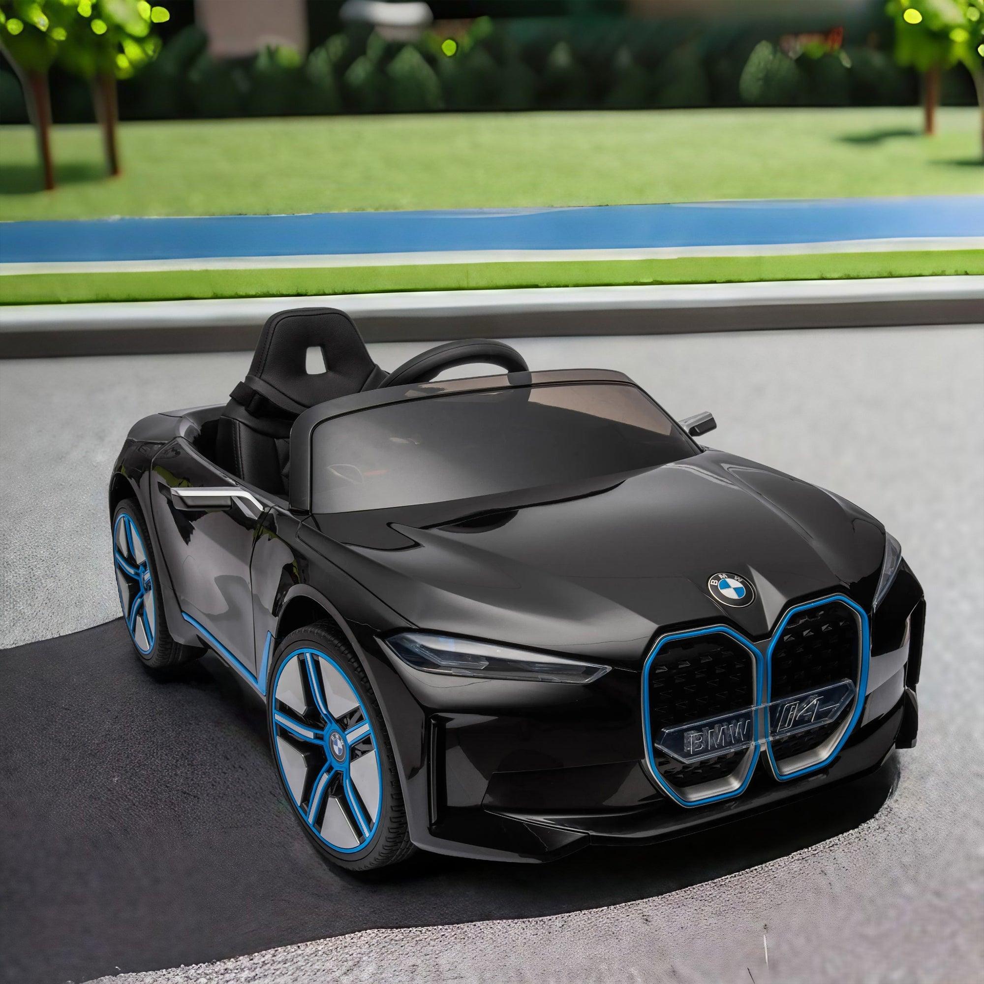 🆓🚛 Licensed Bmw I4, 12V Kids Ride On Car 2.4G W/Parents Remote Control, Electric Car for Kids, Three Speed Adjustable, Power Display, Usb, Mp3, Bluetooth, Led Light, Two-Point Safety Belt, Story