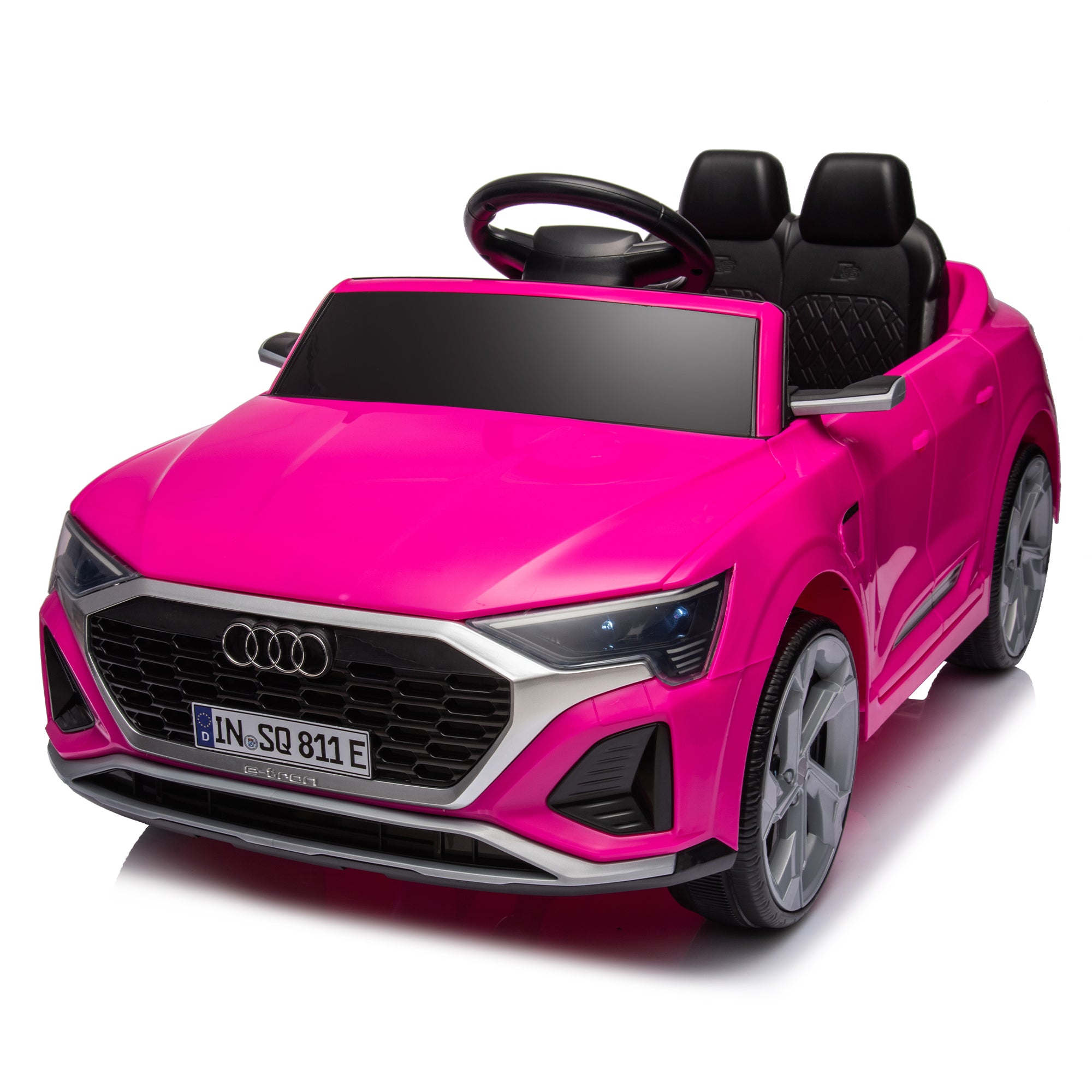 12V Kids Ride On Electric Car W/Parents Remote Control, Licensed Audi Sq8 for Kids, Dual Drive, Suspension, Hanging Start, Three Speed Adjustable Music, Volume Control, Led Lights for Kids Aged 3-6.