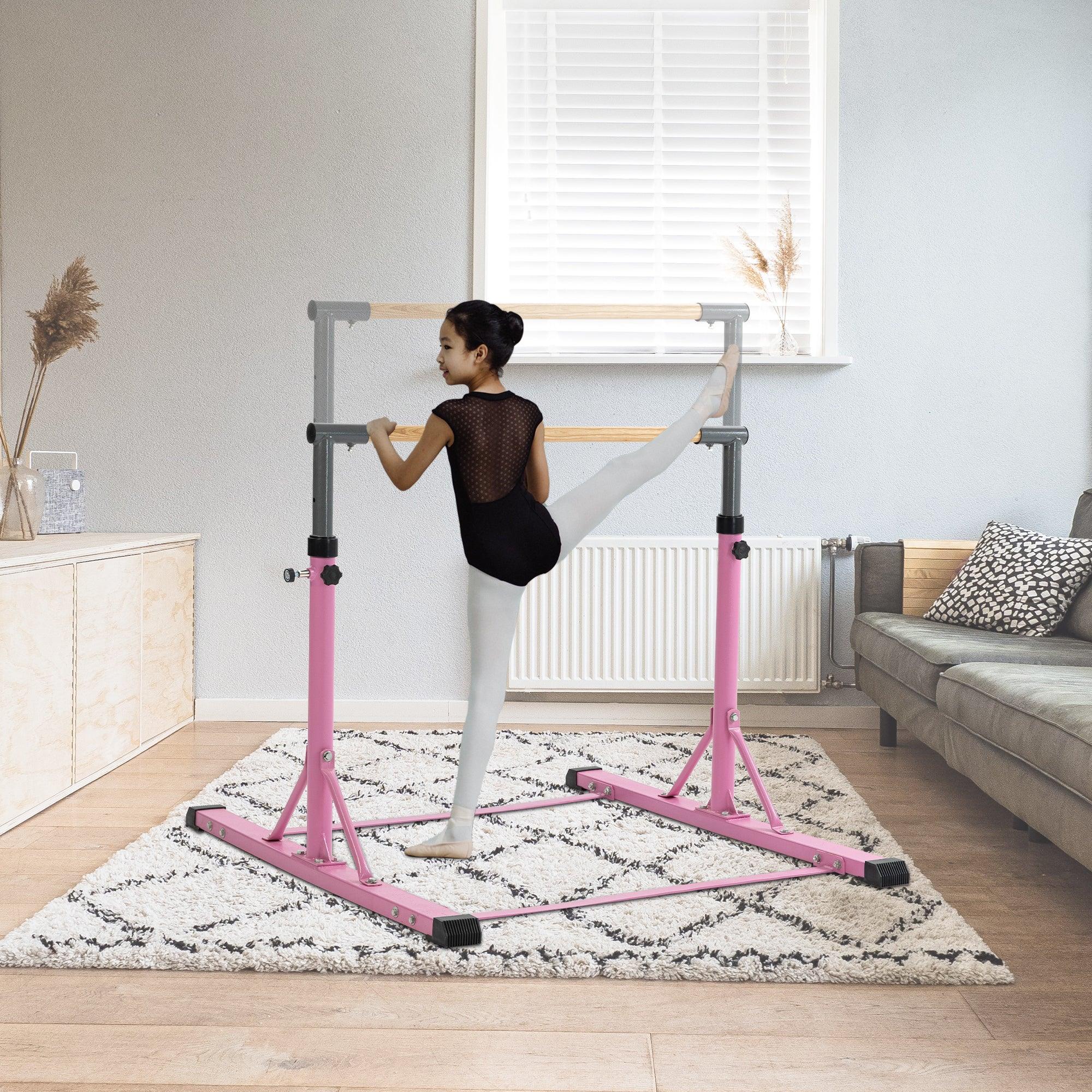 Gymnastic Bar Set Gymnastics Horizontal Bar Gymnastics Kip Bar for Kids Home Use Pink