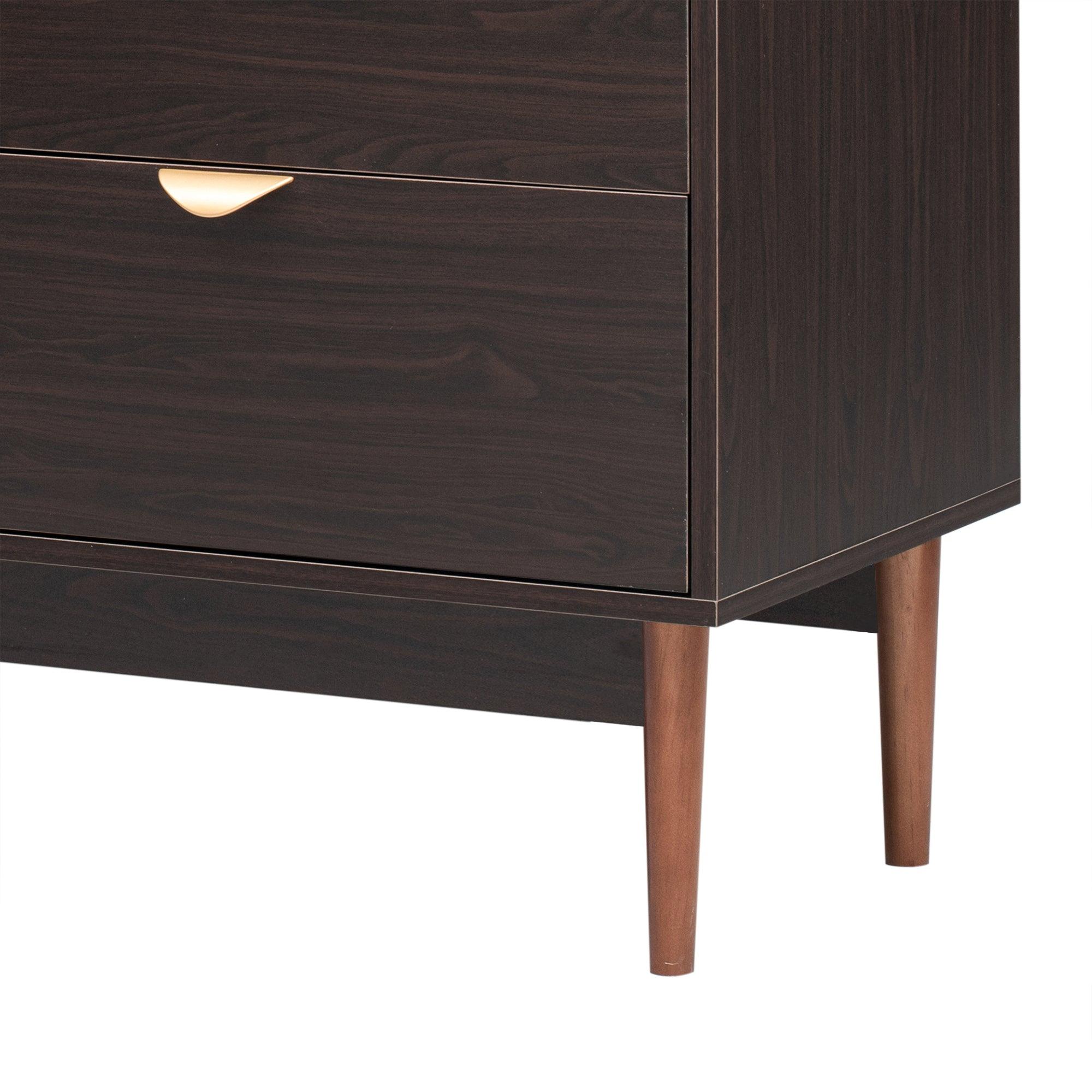 Featured Two-door Storage Cabinet with Three Drawers and Metal Handles , Suitable for Corridors, Entrances, Living rooms, and Study