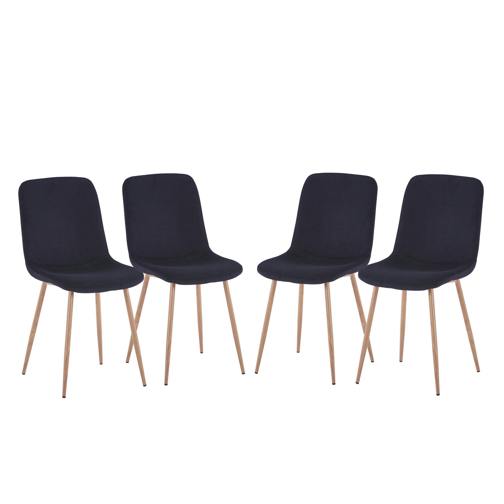 Dining Chair 4PCS（BLACK），Modern style，New technology.Suitable for restaurants, cafes, taverns, offices, living rooms, reception rooms.