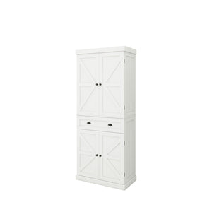 Four-door, one-drawer cabinets, Metric hinge full cover door panel-White