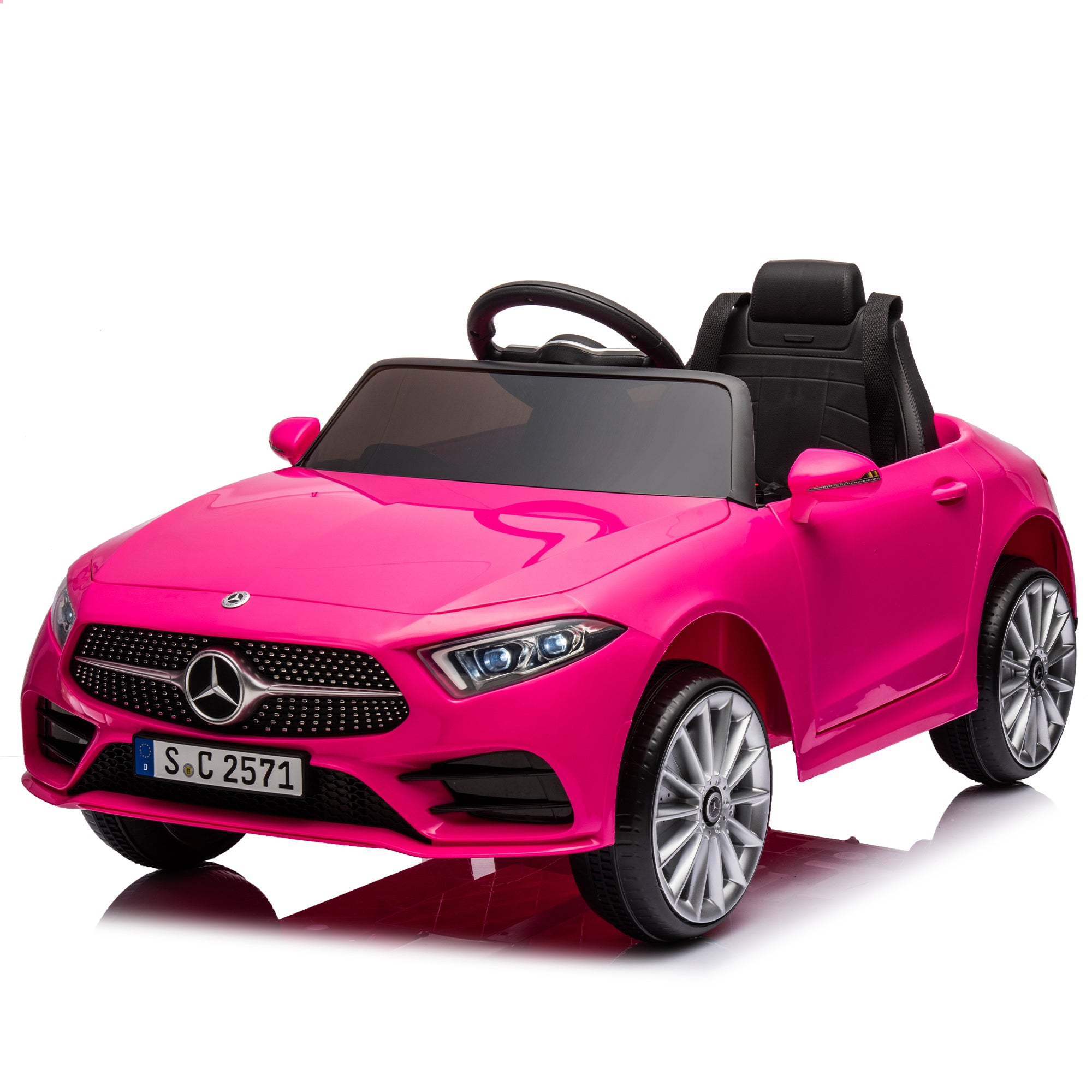 12V Kids Ride On Car W/ Parents Remote Control, Licensed Mercedes-Benz Cls 350 for Kids, Four Wheel Suspension, Power Display, Music, Volume Control, Led Lights, Mp3, Usb/Sd for Kids 37-95 Months.