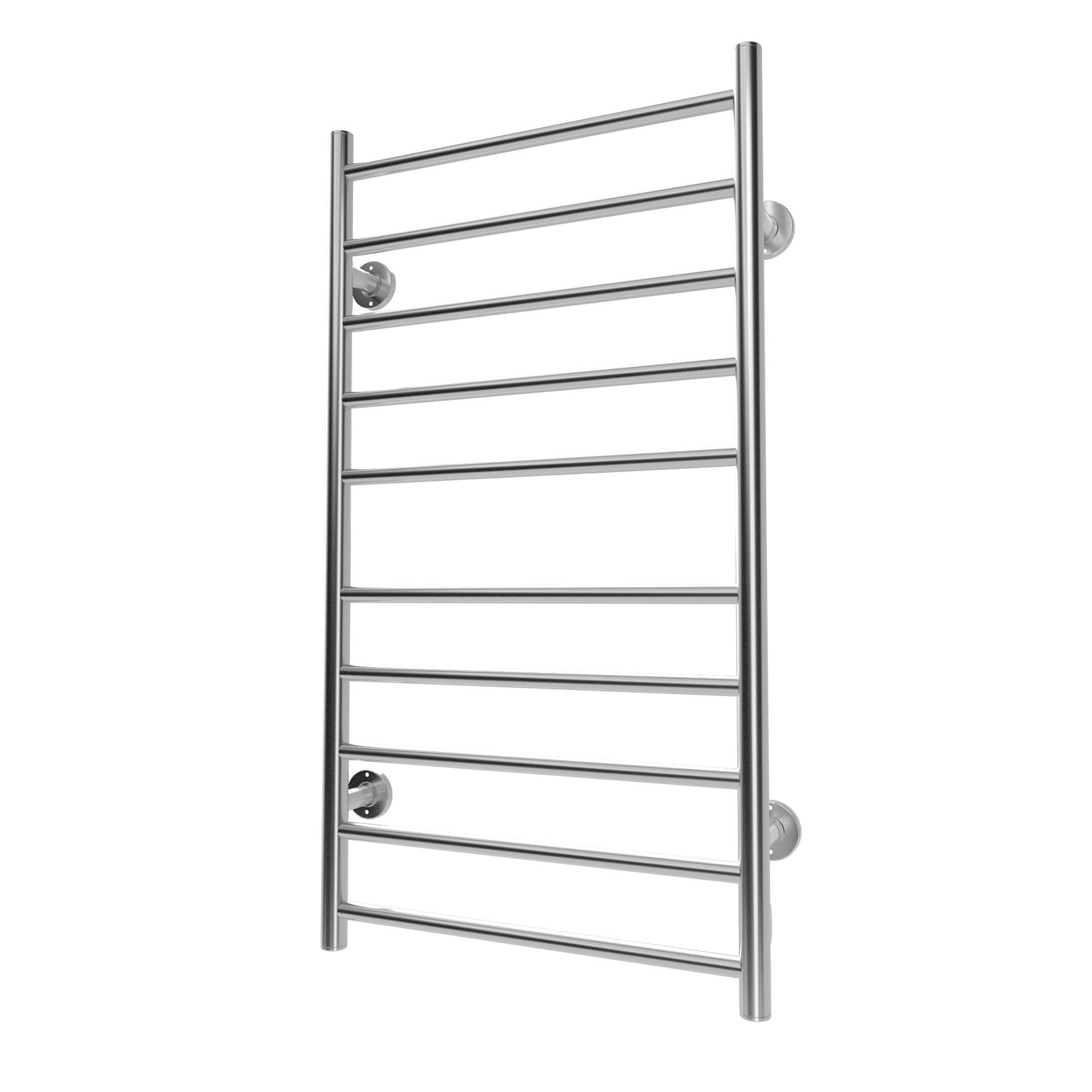 Electric Heated Towel Rack for Bathroom, Wall Mounted Towel Warmer, 10 Stainless Steel Bars Drying Rack