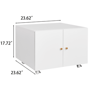 23.62" Wide Steel Office Copier Printer Stand Mobile Rolling Storage Cabinet