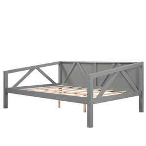 Full Size Daybed, Wood Slat Support, Gray