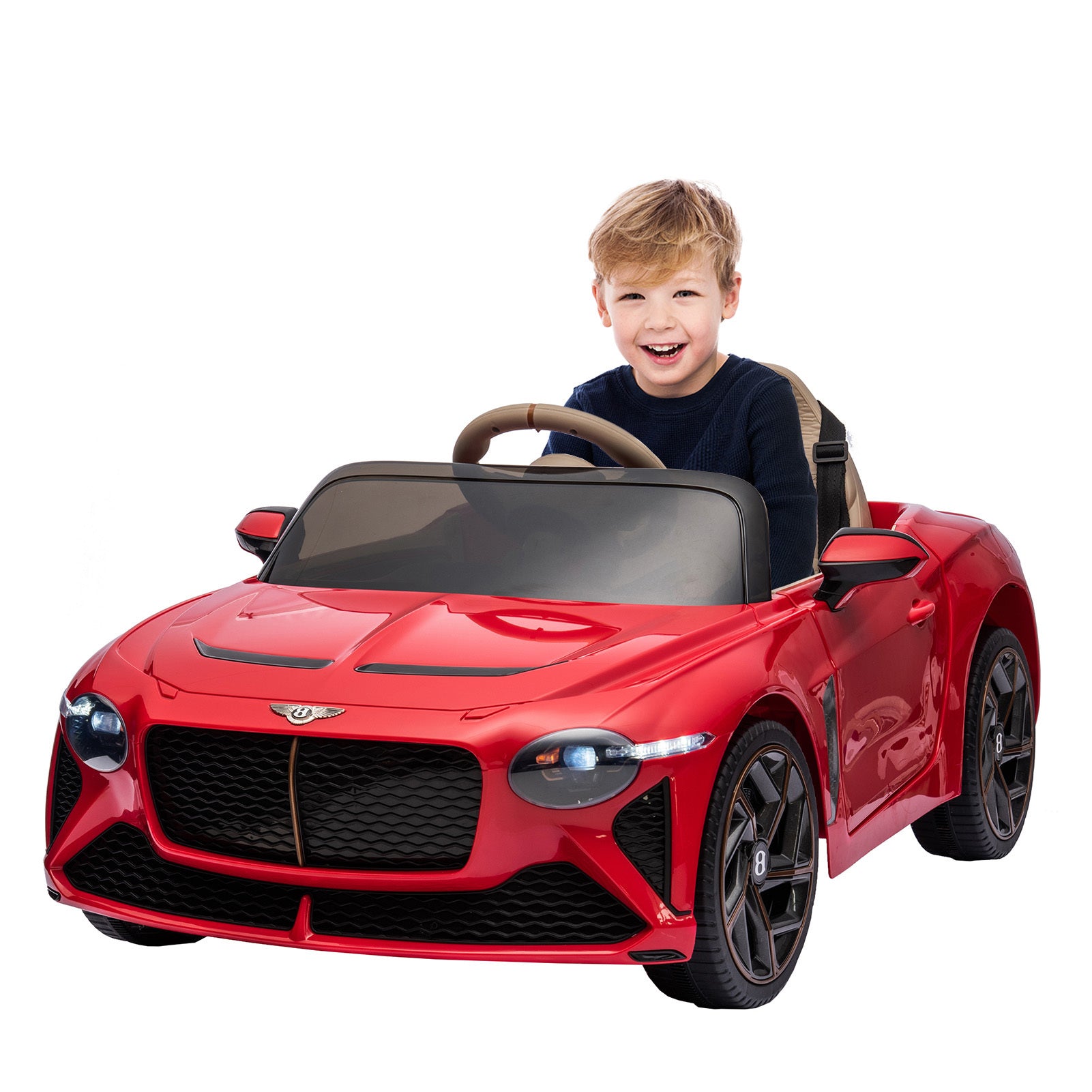 🆓🚛 Licensed Bentley Mulsanne, 12V7A Kids Ride On Car 2.4G W/Parents Remote Control, Electric Car for Kids, Three Speed Adjustable, Power Display, Usb, Mp3, Bluetooth, Led Light, Three-Point Safety Belt