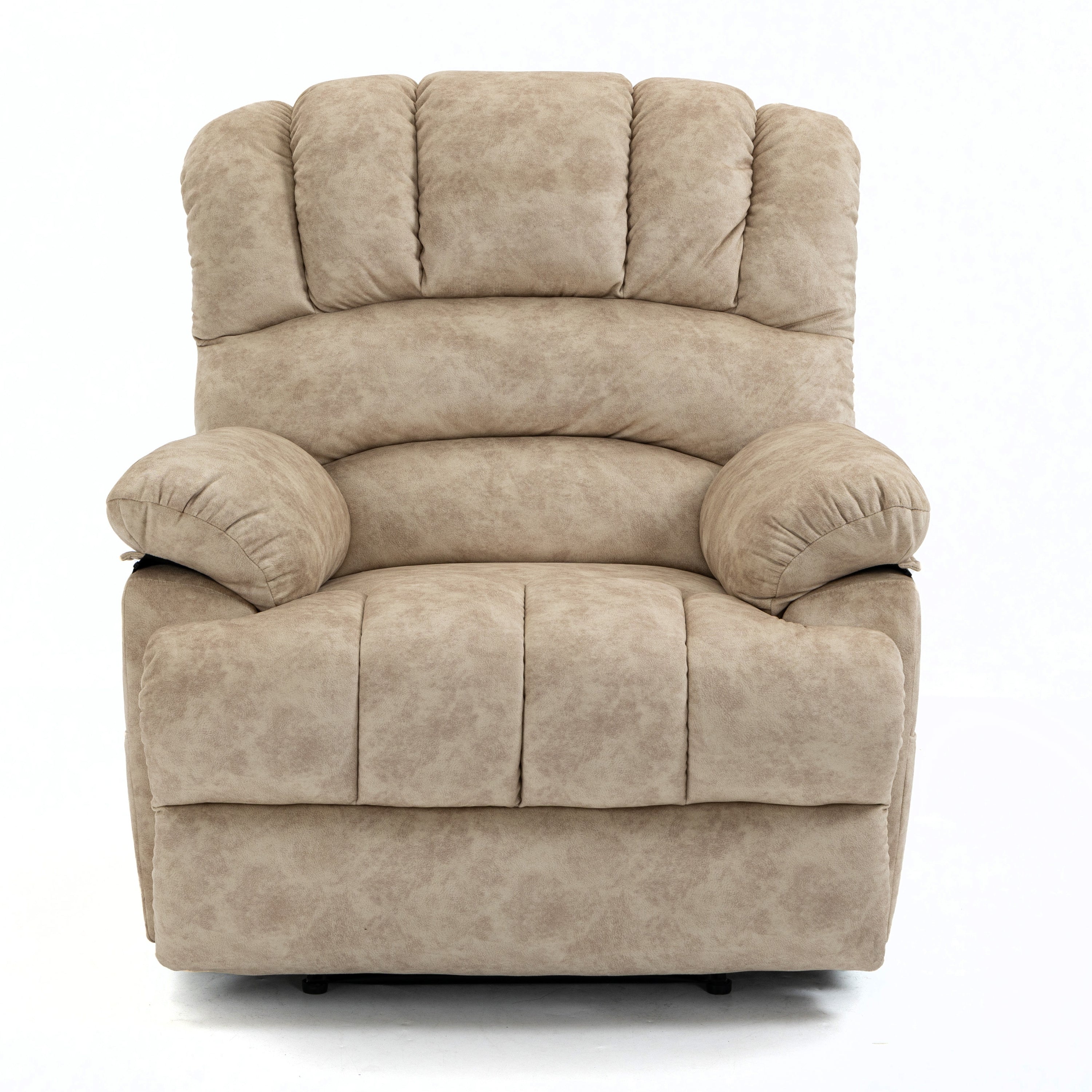 🆓🚛 Large Manual Recliner Chair In Fabric for Living Room, Beige