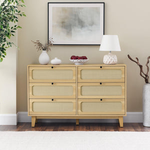 Drawer bedroom dresser, wooden antique dresser, TV cabinet bedroom living room corridor storage dresser, storage box drawer cabinet, six-drawer cabinet