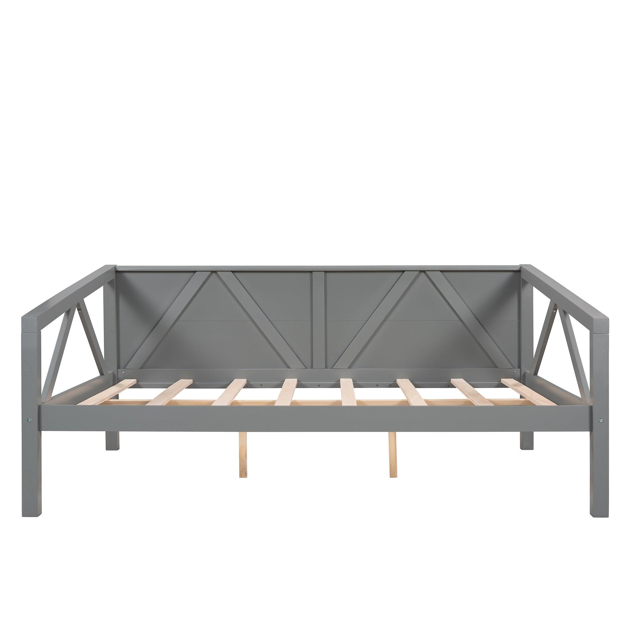 Full Size Daybed, Wood Slat Support, Gray