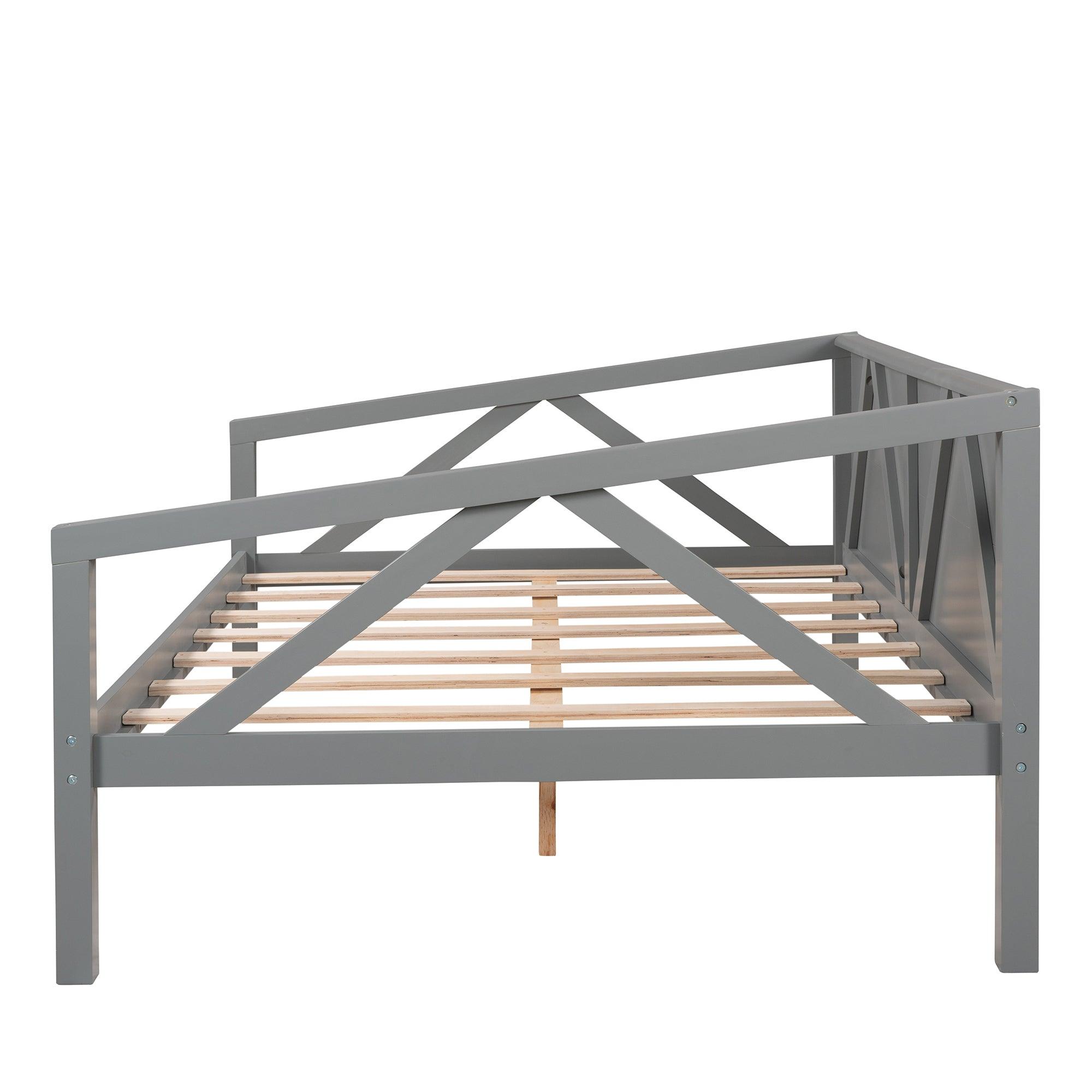 Full Size Daybed, Wood Slat Support, Gray