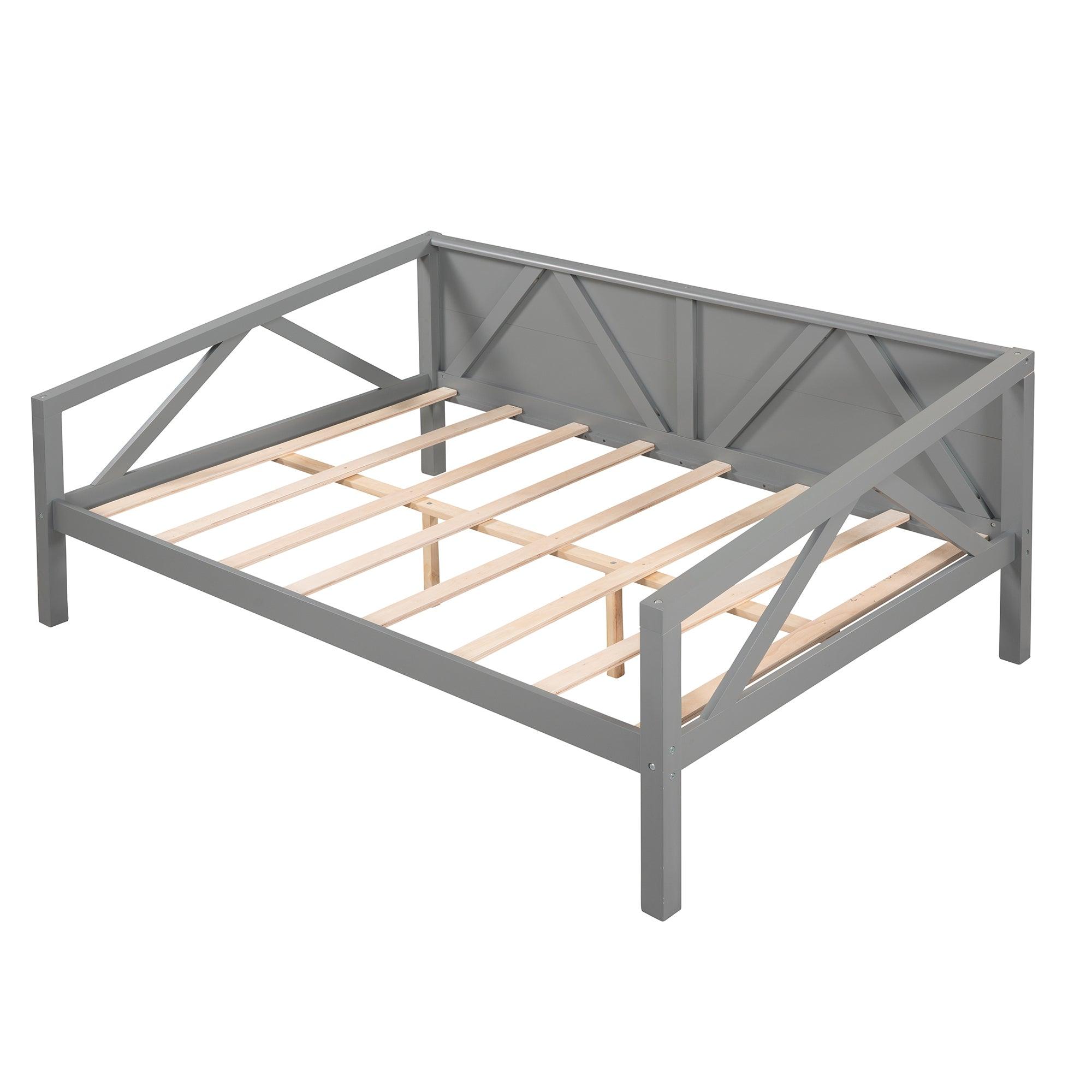 Full Size Daybed, Wood Slat Support, Gray