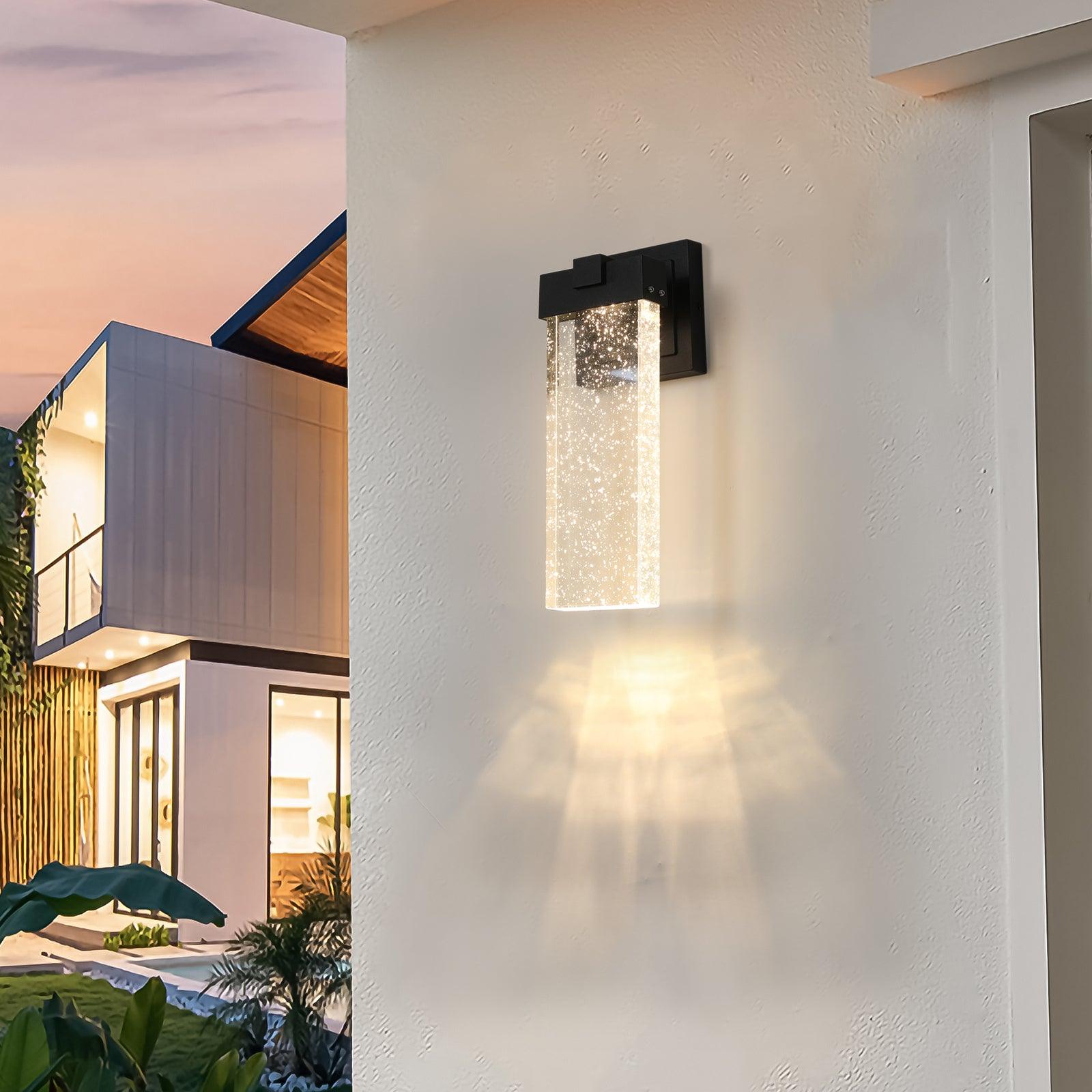 🆓🚛 Outdoor Waterproof Transparent Led Crystal Wall Lamps (2 Pack)