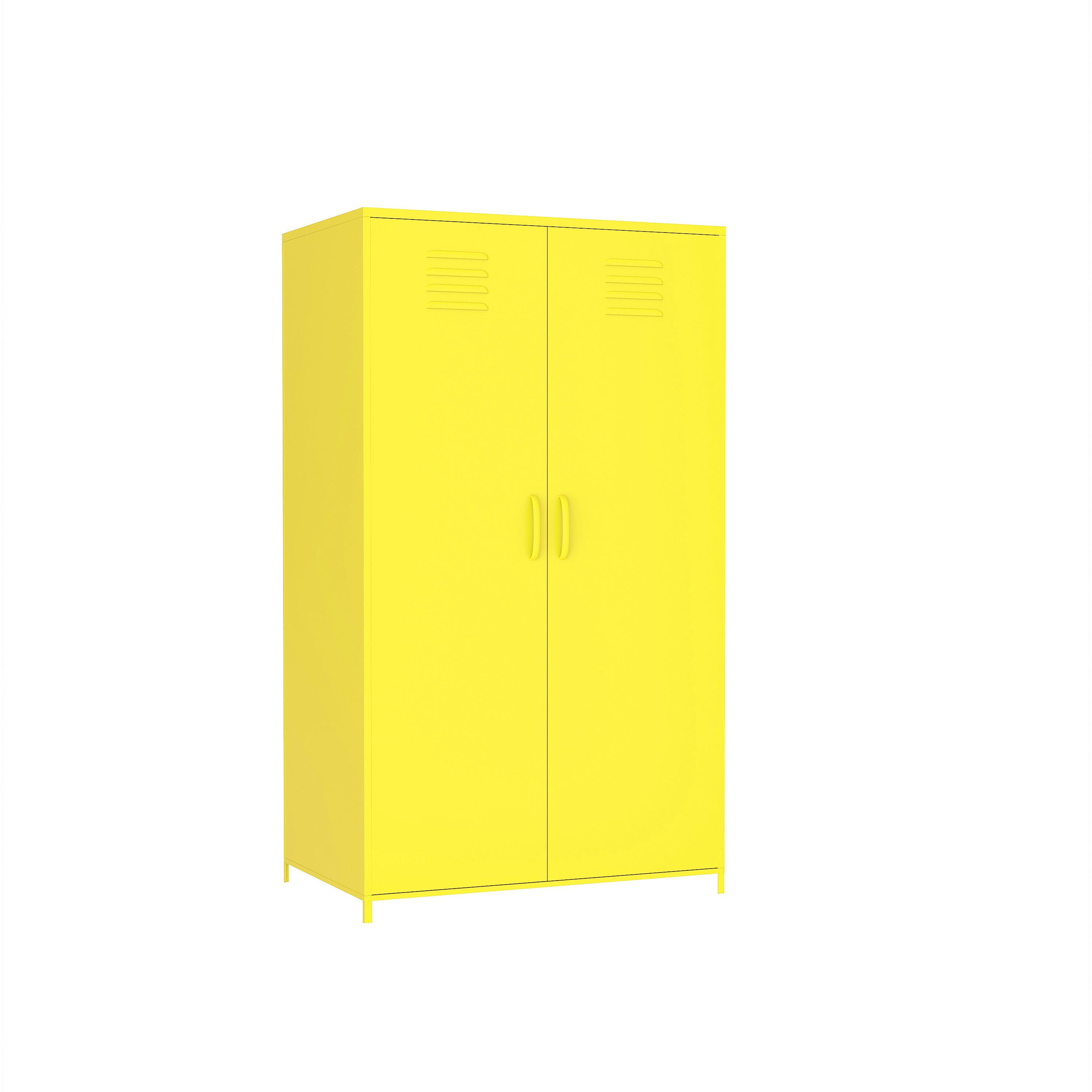 🆓🚛 Yellow Steel Storage Cabinet