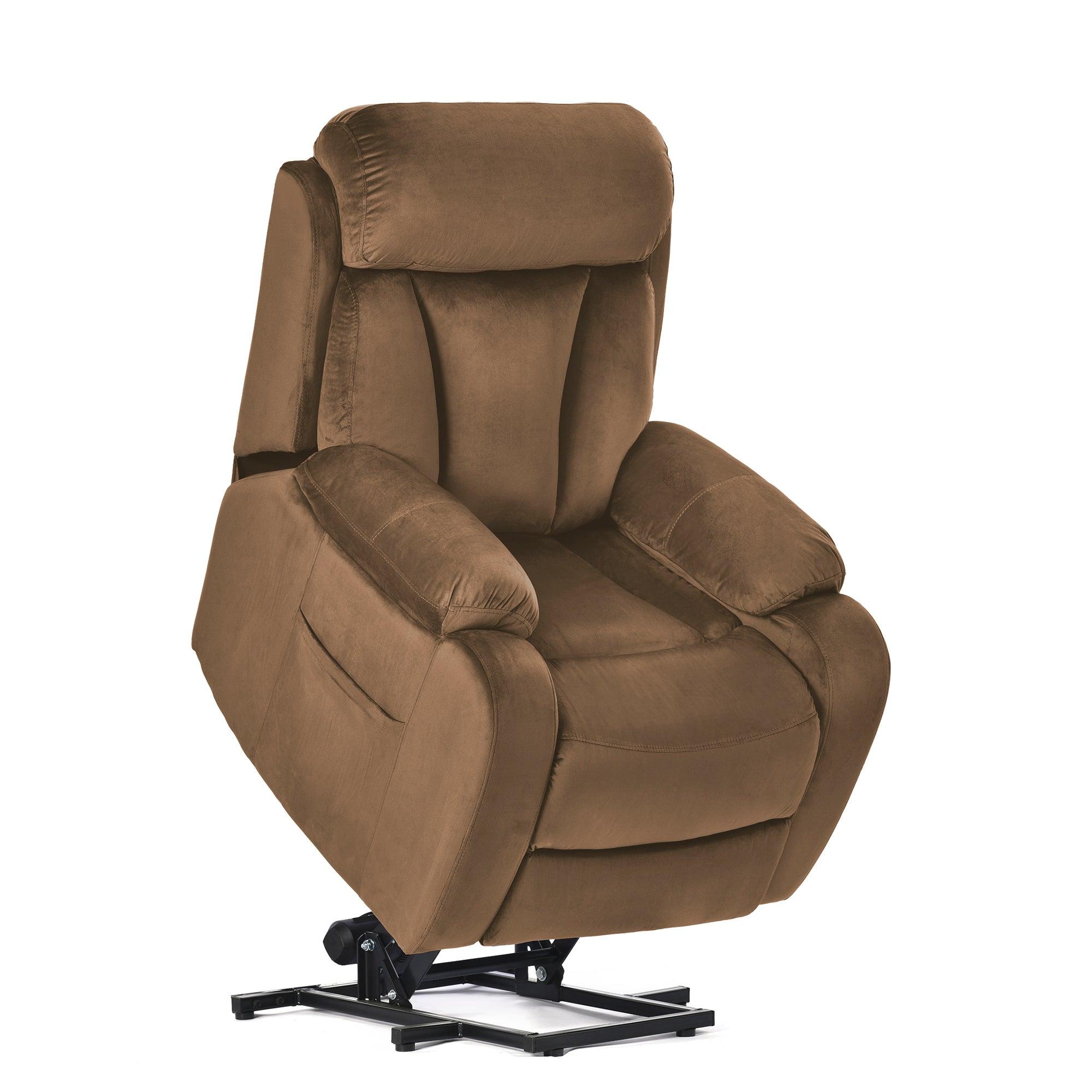 🆓🚛 Lift Chair Recliner for Elderly Power Remote Control Recliner Sofa Relax Soft Chair Anti-Skid, Brown