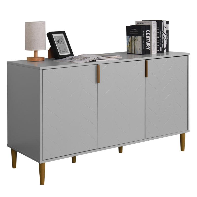 Freestanding Sideboard Credenza Storage Cabinet For Living Room, Entryway, Kitchen, Dining Room, Gray