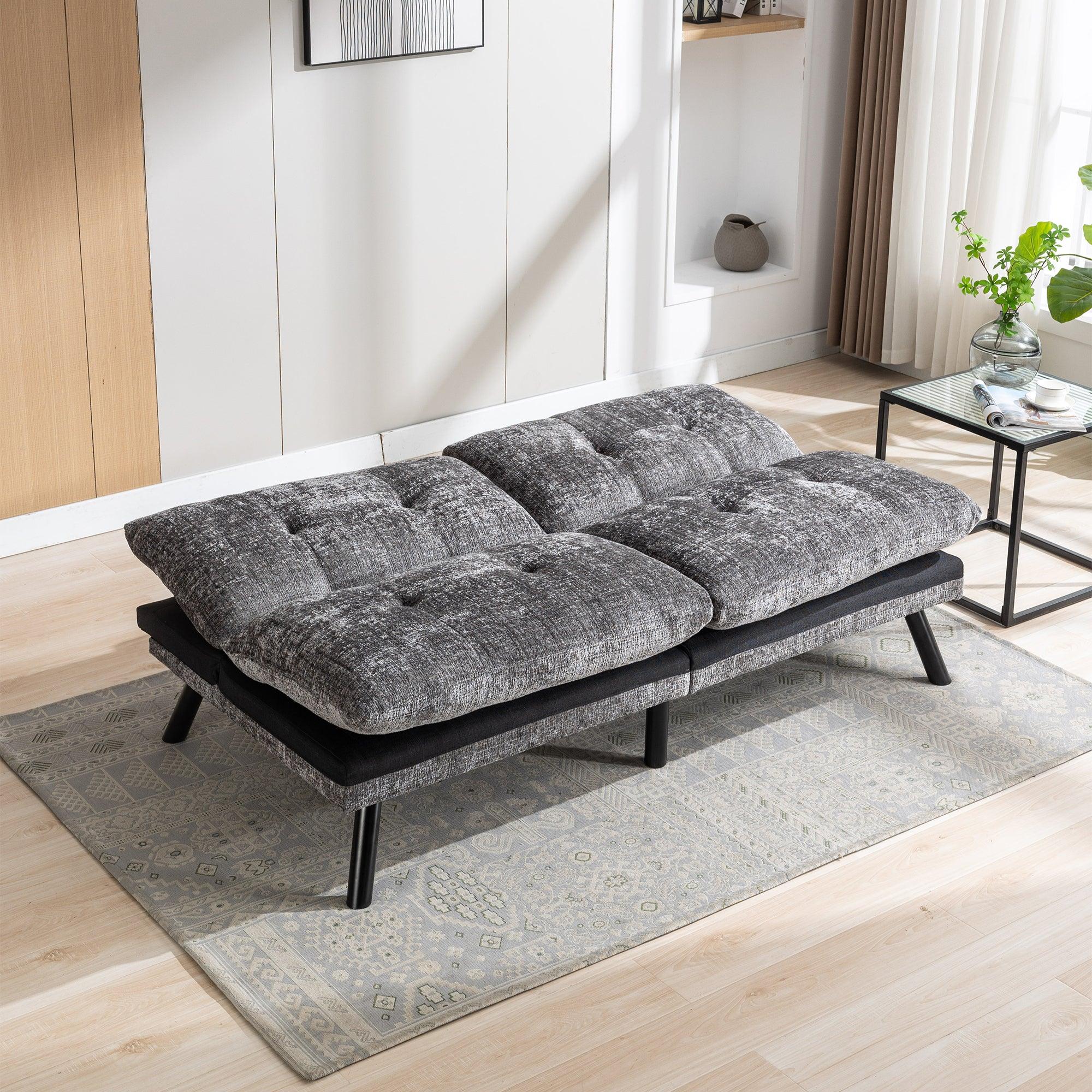 🆓🚛 Lamcham 24Gy Convertible Adjustable Lounge Couch Sofa Bed - Gray