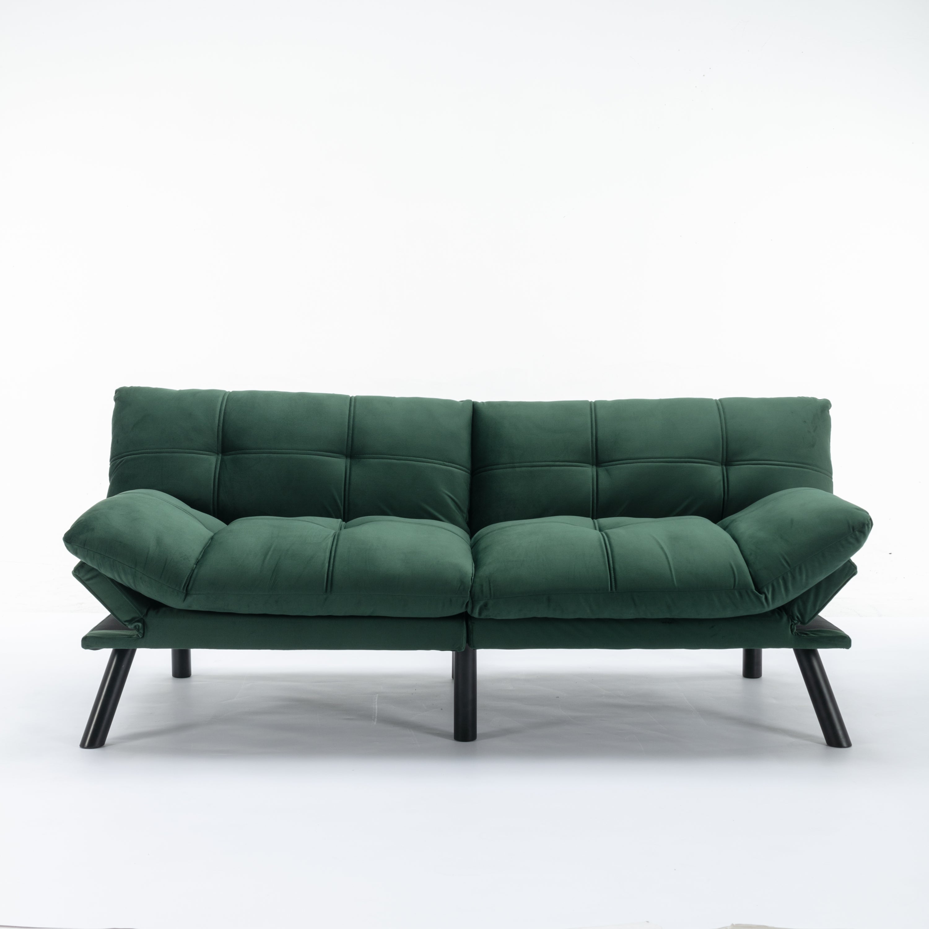 🆓🚛 Convertible Folding Modern Sofa Bed, Emerald Green