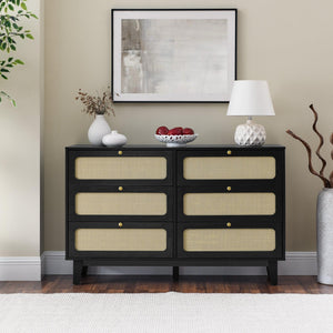 Drawer bedroom dresser, wooden antique dresser, TV cabinet bedroom living room corridor storage dresser, storage box drawer cabinet, six-drawer cabinet