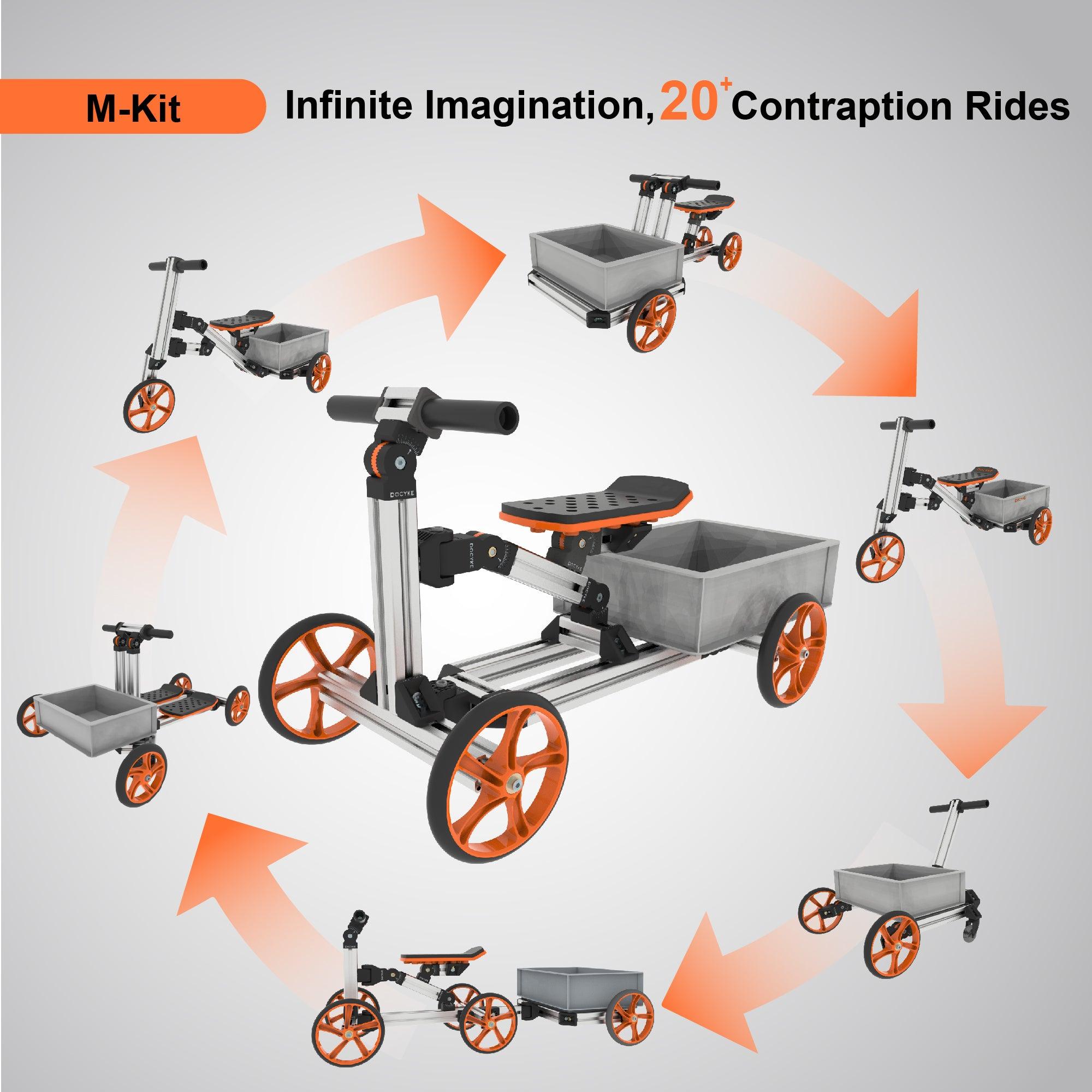 🆓🚛 Kidrock Buildable Kit 20 in 1 Kids Balance Bike No Pedal Toy for 1 To 6 Years Construction Construction Kit Kids Sit/Stand Scooter Most Popular M Kit (Non Electric)