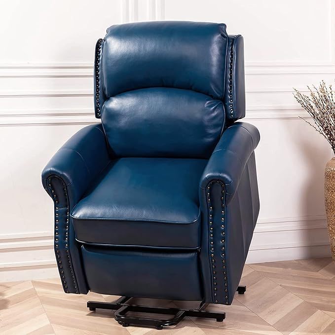 🆓🚛 Lehboson Lift Chair Recliner, Electric Power Recliner Chair Sofa for Elderly, Blue