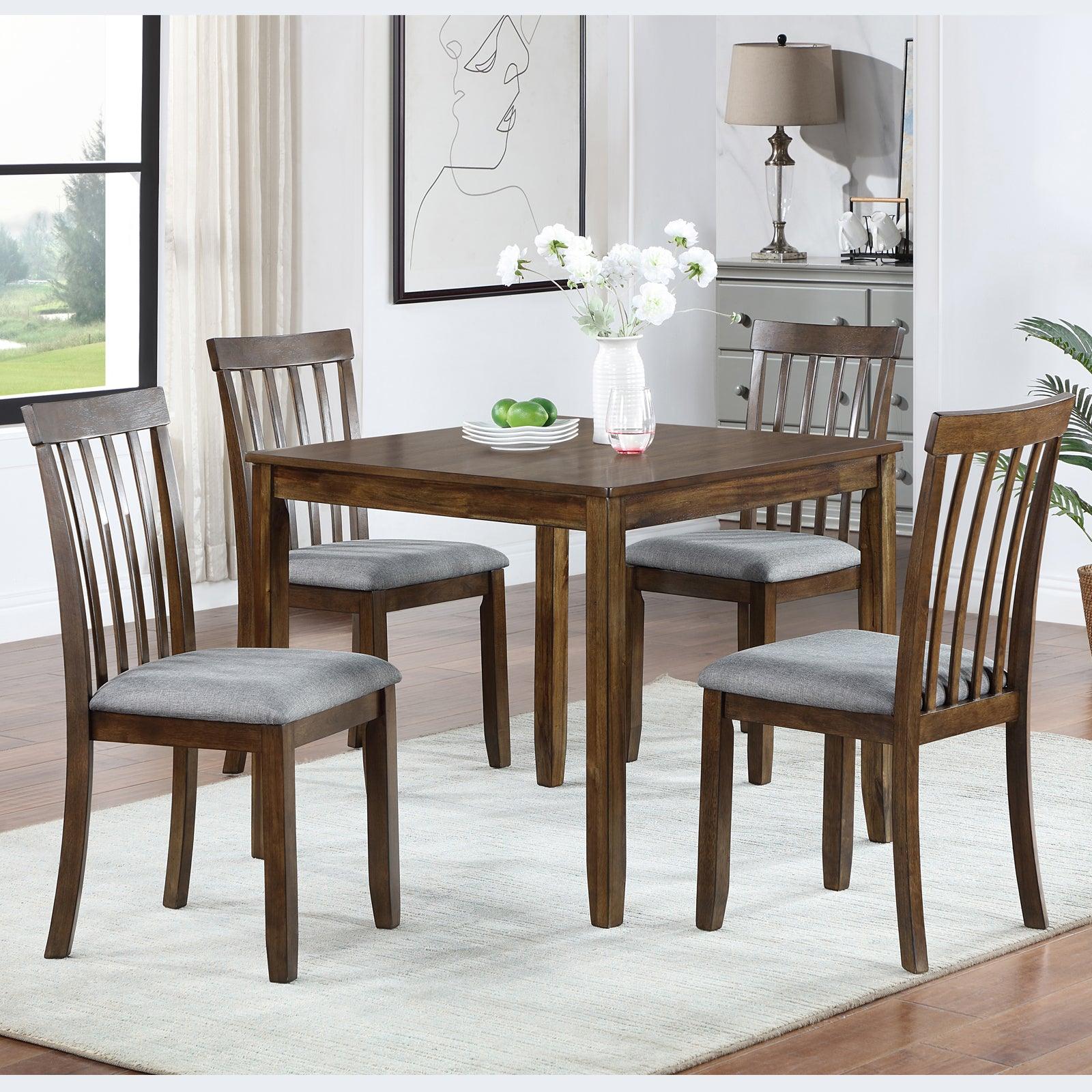 🆓🚛 Wooden Dining Rectangular Table Set for 4, Kitchen Dining Table for Small Space, Walnut