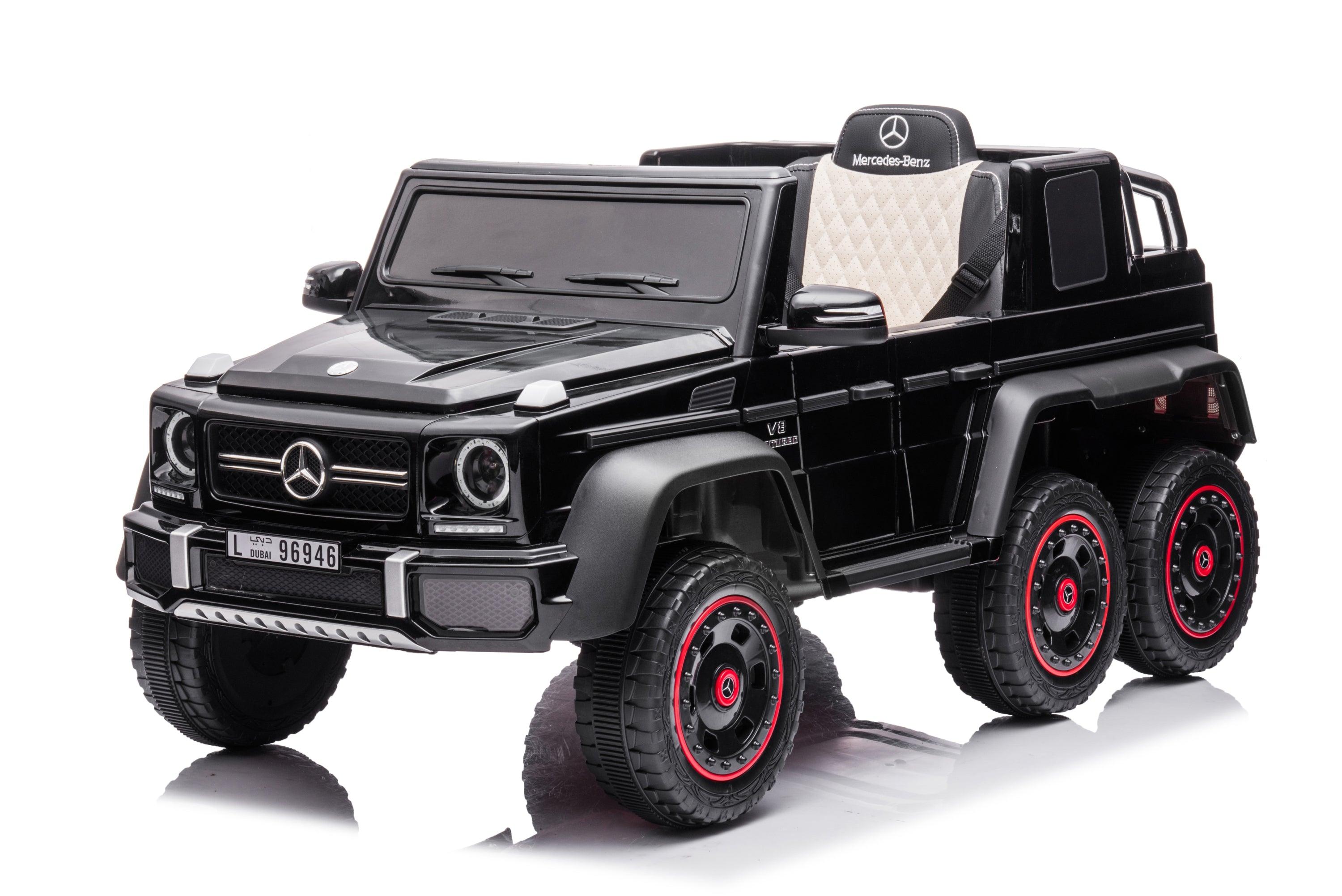 🆓🚛 Kids Ride On Cars, Licensed Mercedes-Benz Electric Car for Kids With 6 Wheel Shock Absorber, 24V7Ah Super Battery Powered Toy With Remote & Leather Seat, 3 Speeds, Music, Horn, Led Lights