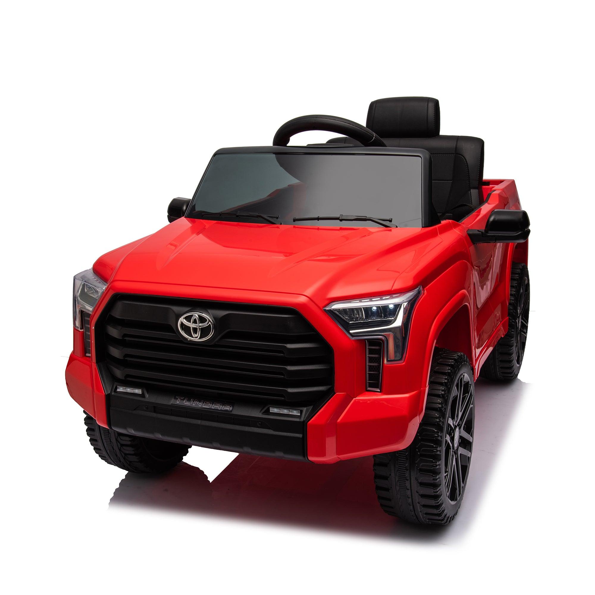 🆓🚛 Officially Licensed Toyota Tundra Pickup, Electric Pickup Car Ride On for Kid, 12V Electric Ride On Toy, 2.4G W/Parents Remote Control, Electric Car for Kids, Three Speed Adjustable, Power Display