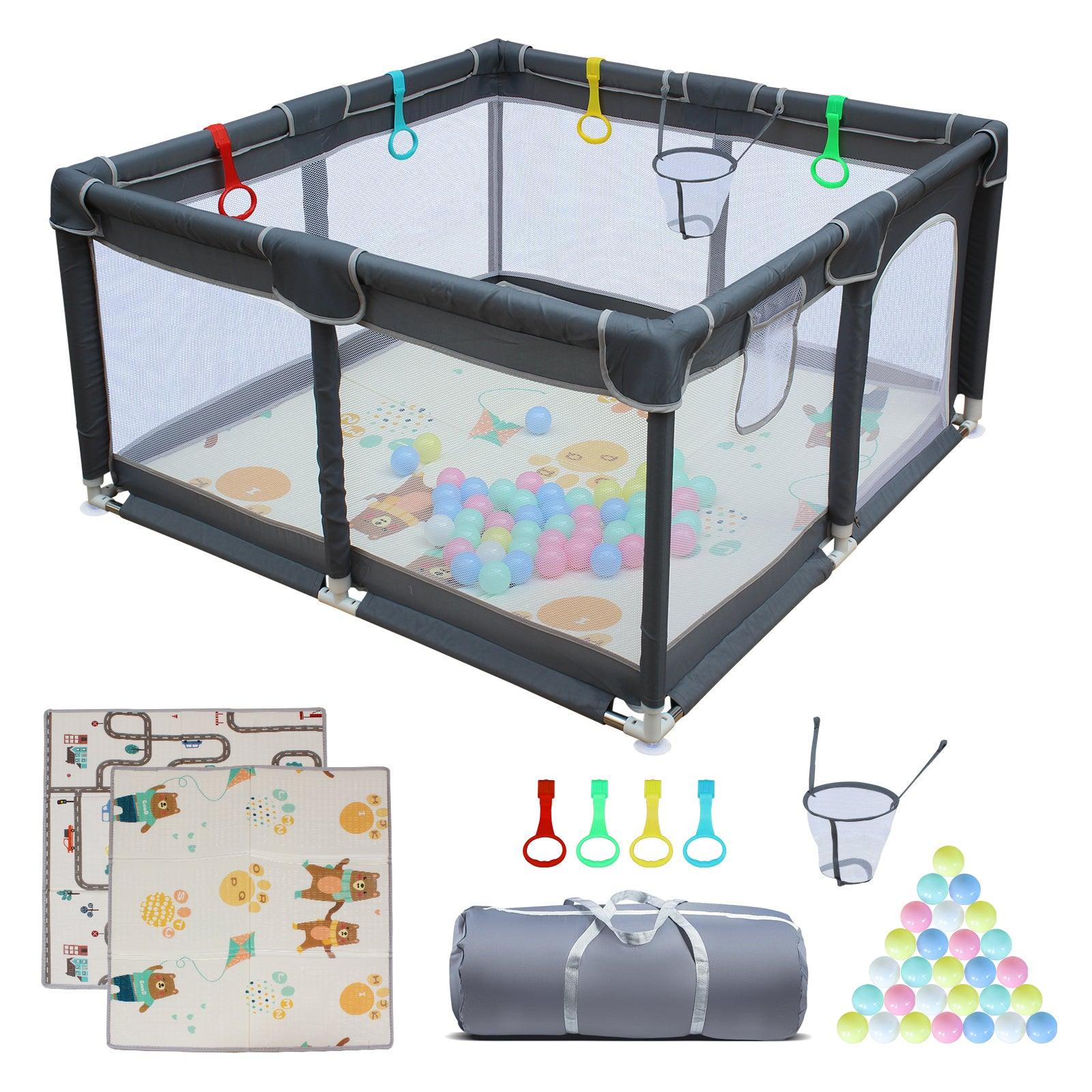 🆓🚛 47" X 47" Baby Playard Cloth Playpen Removable Enclosures for Indoor and Outdoor Use Care for Children and Pets